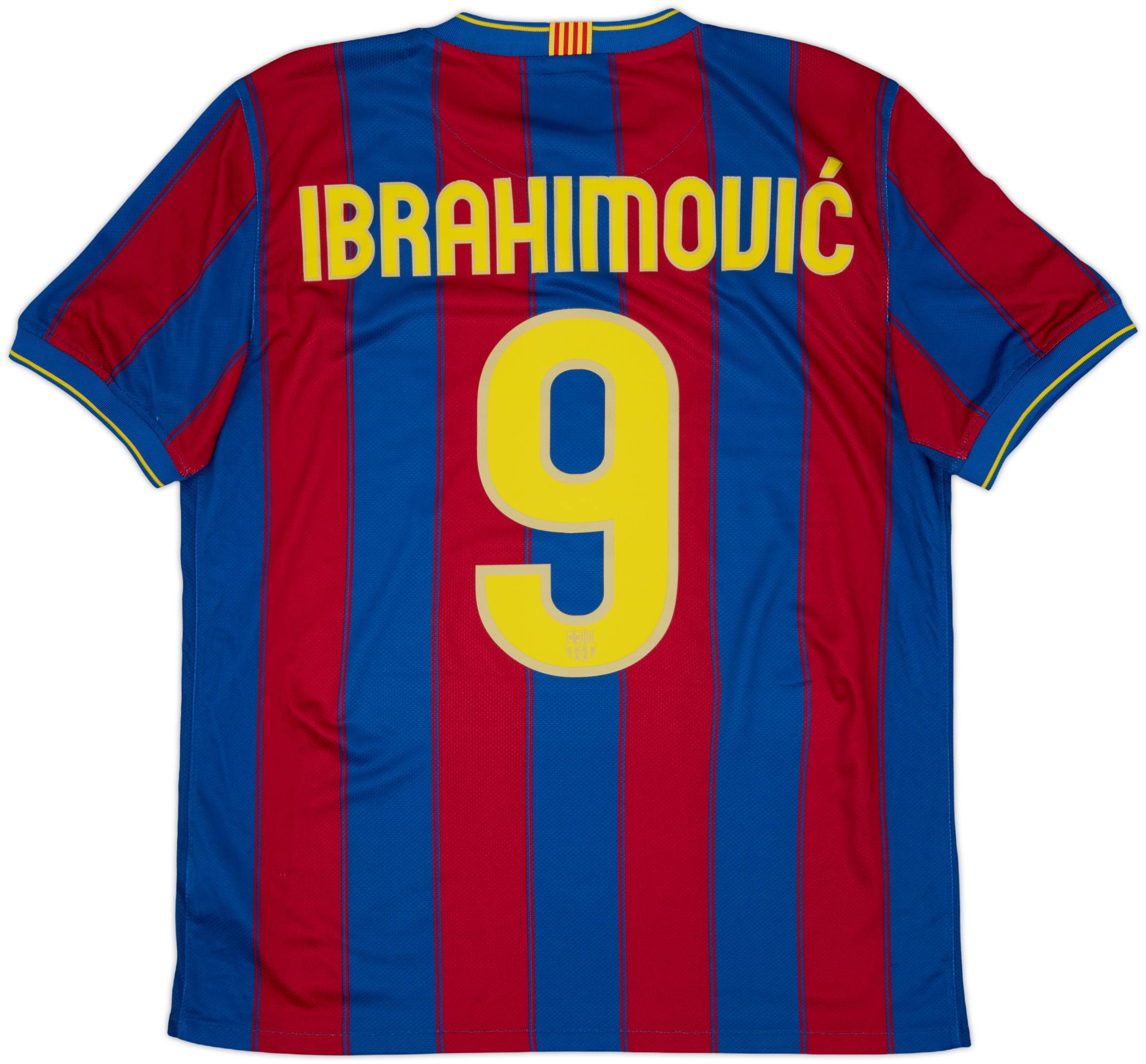 2009-10 Barcelona Home Shirt Ibrahimovic #9 - 10/10 - (M)