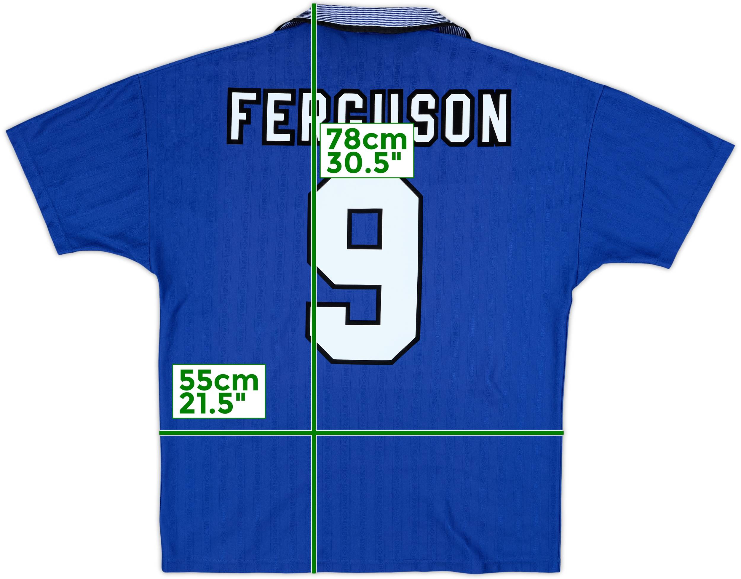 1995-97 Everton Home Shirt Ferguson #9 - 8/10 - (L)