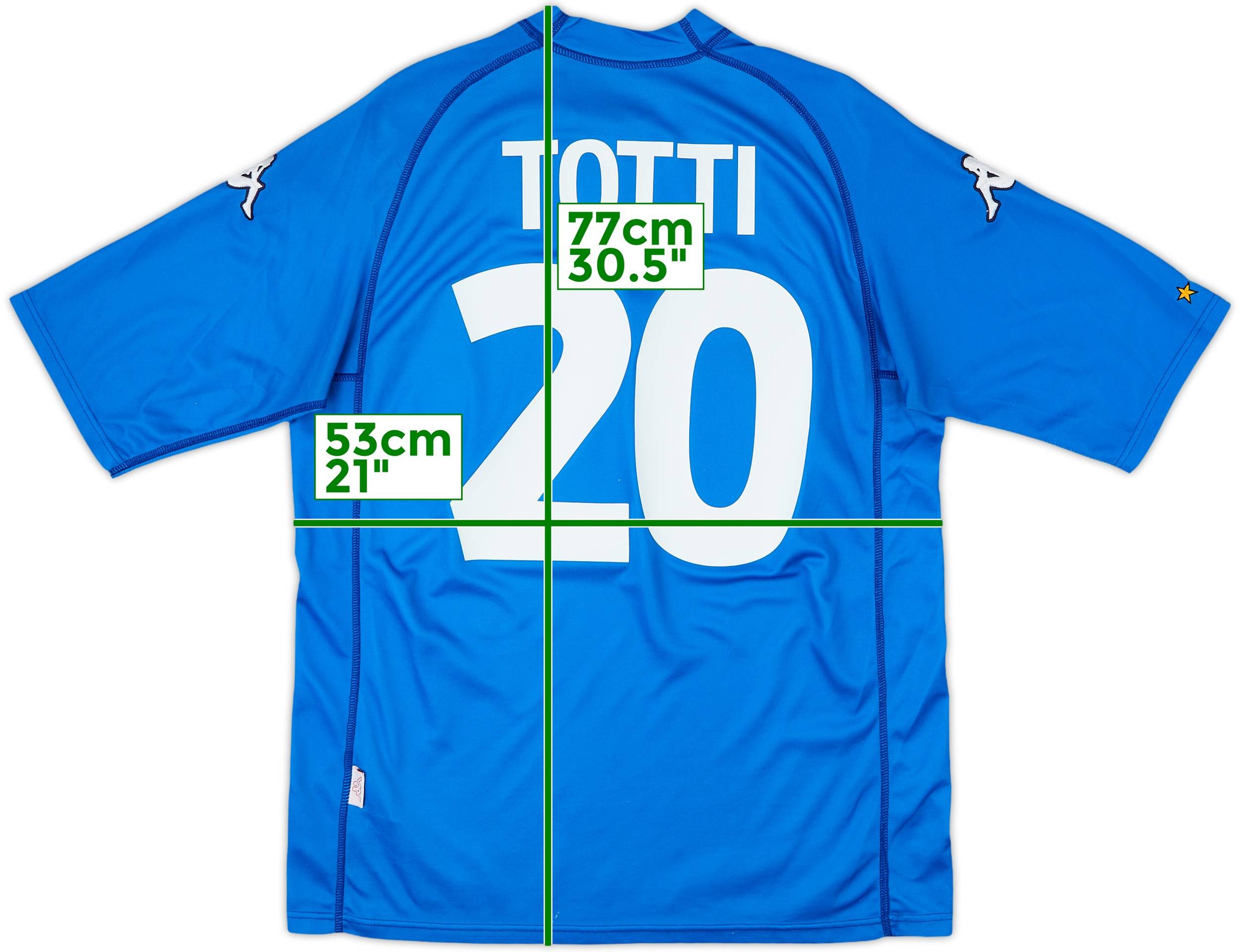 2000-01 Italy Basic Home Shirt Totti #20 - 9/10 - (L)