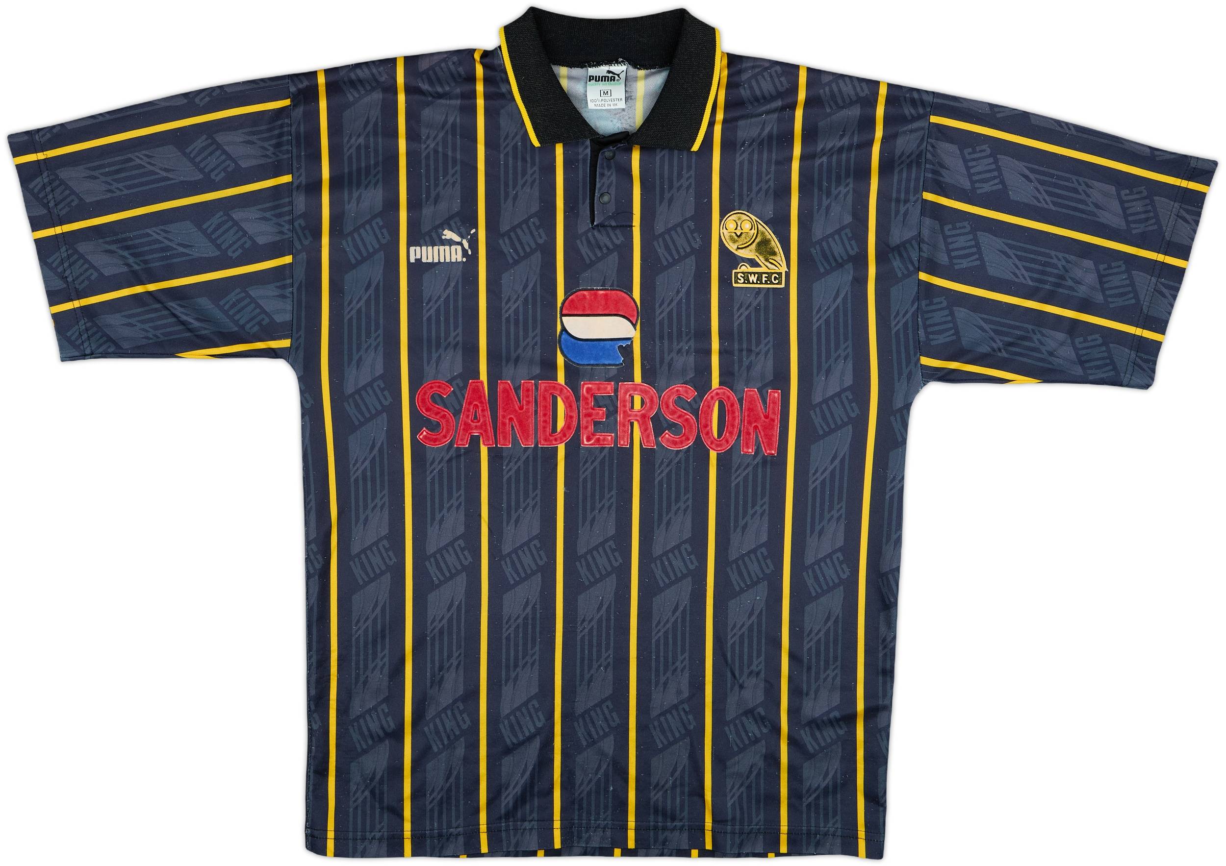 ウェア 93~95 sheffield wednesday PUMA away wear 1993-95 Sheffield Wednesday Away Shirt - 5/10 - (M)