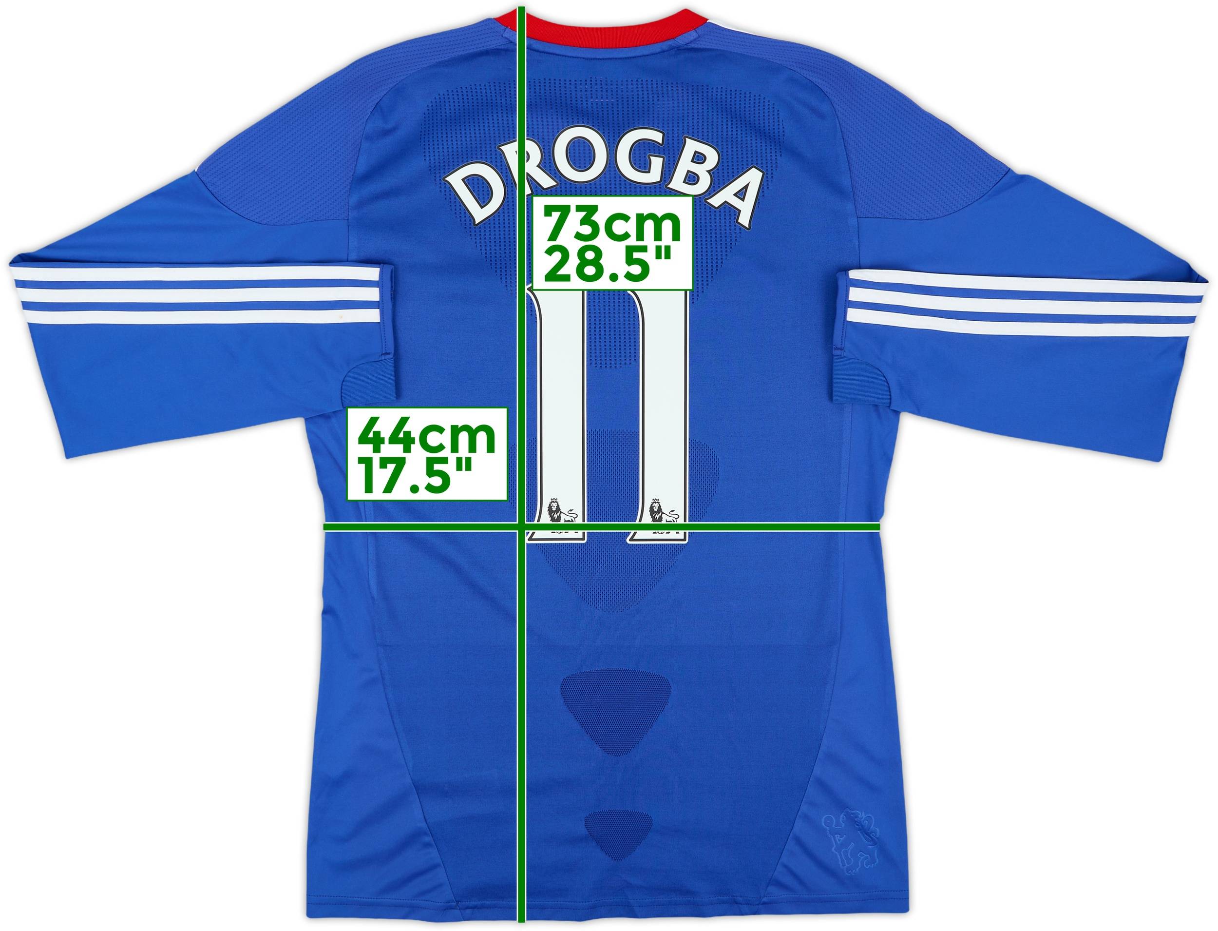 2010-11 Chelsea Home L/S Shirt Drogba #11 - 8/10 - (S)