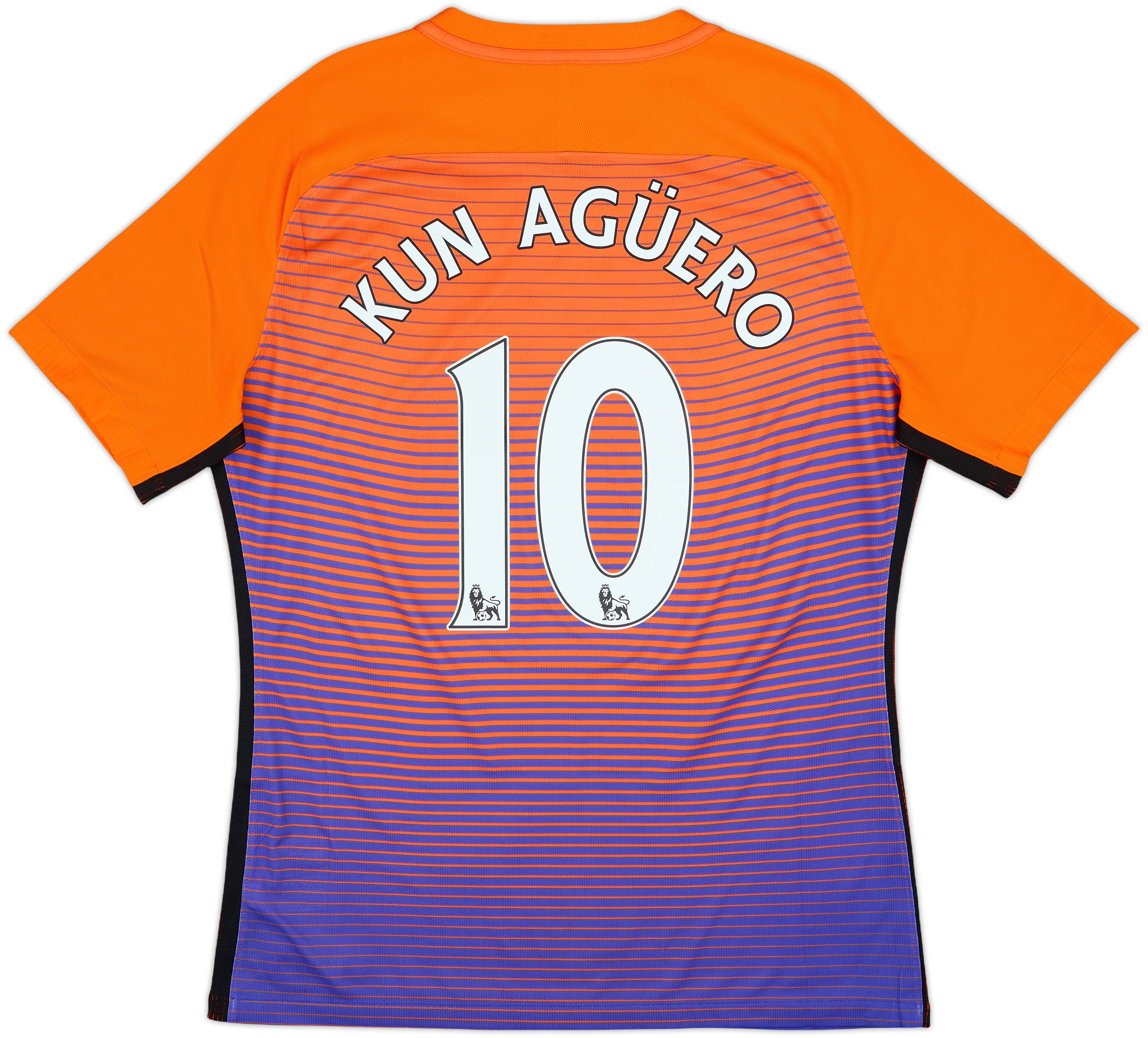 2016-17 Manchester City Authentic Third Shirt Kun Aguero #10 - 10