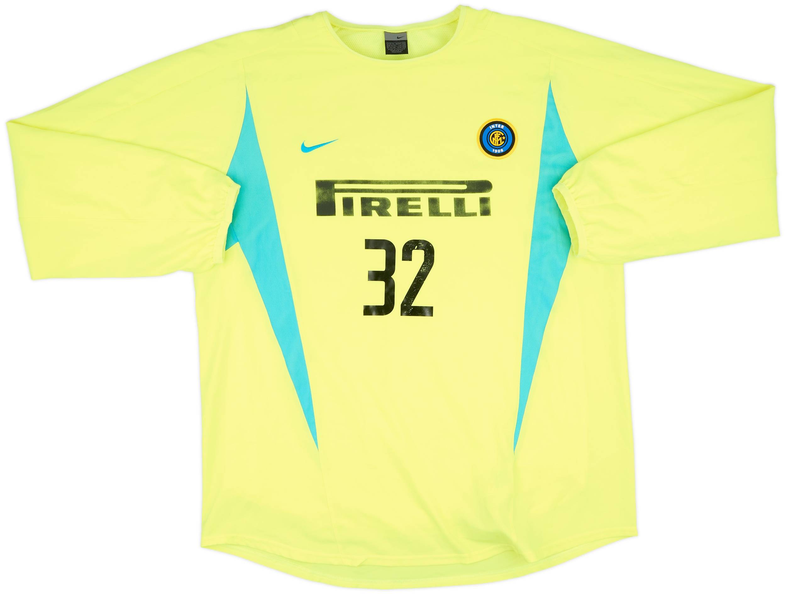 2002-03 Inter Milan Player Issue Training L/S Shirt #32 (Vieri