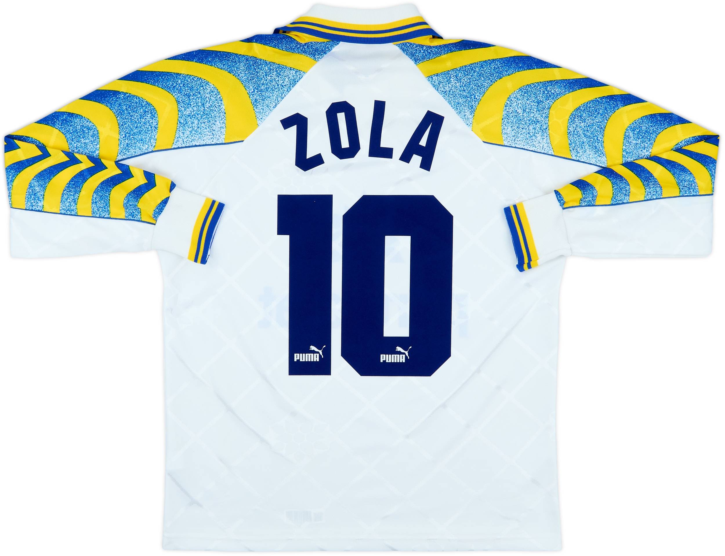 1995-97 Parma Home L/S Shirt Zola #10 - 8/10 - (S)