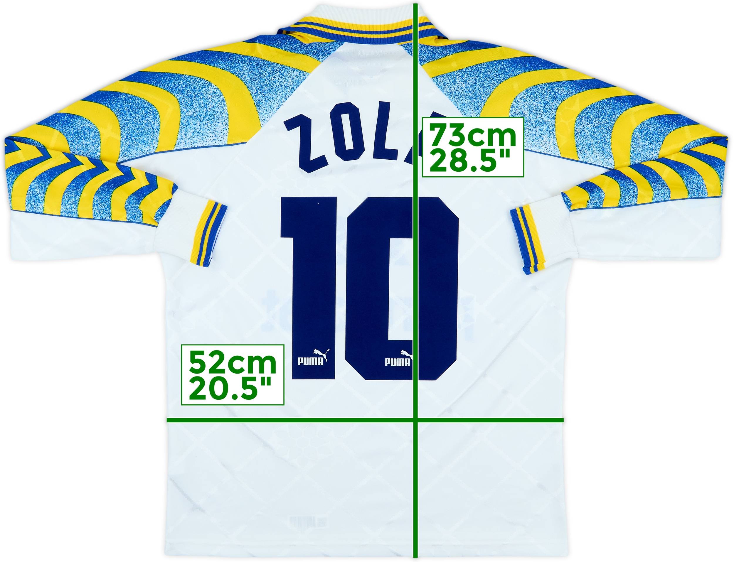 1995-97 Parma Home L/S Shirt Zola #10 - 8/10 - (S)