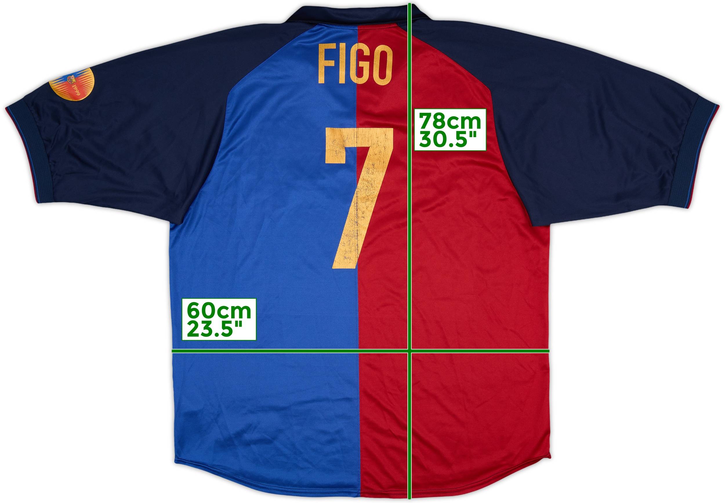 1999-00 Barcelona Centenary Home Shirt Figo #7 - 8/10 - (XL)