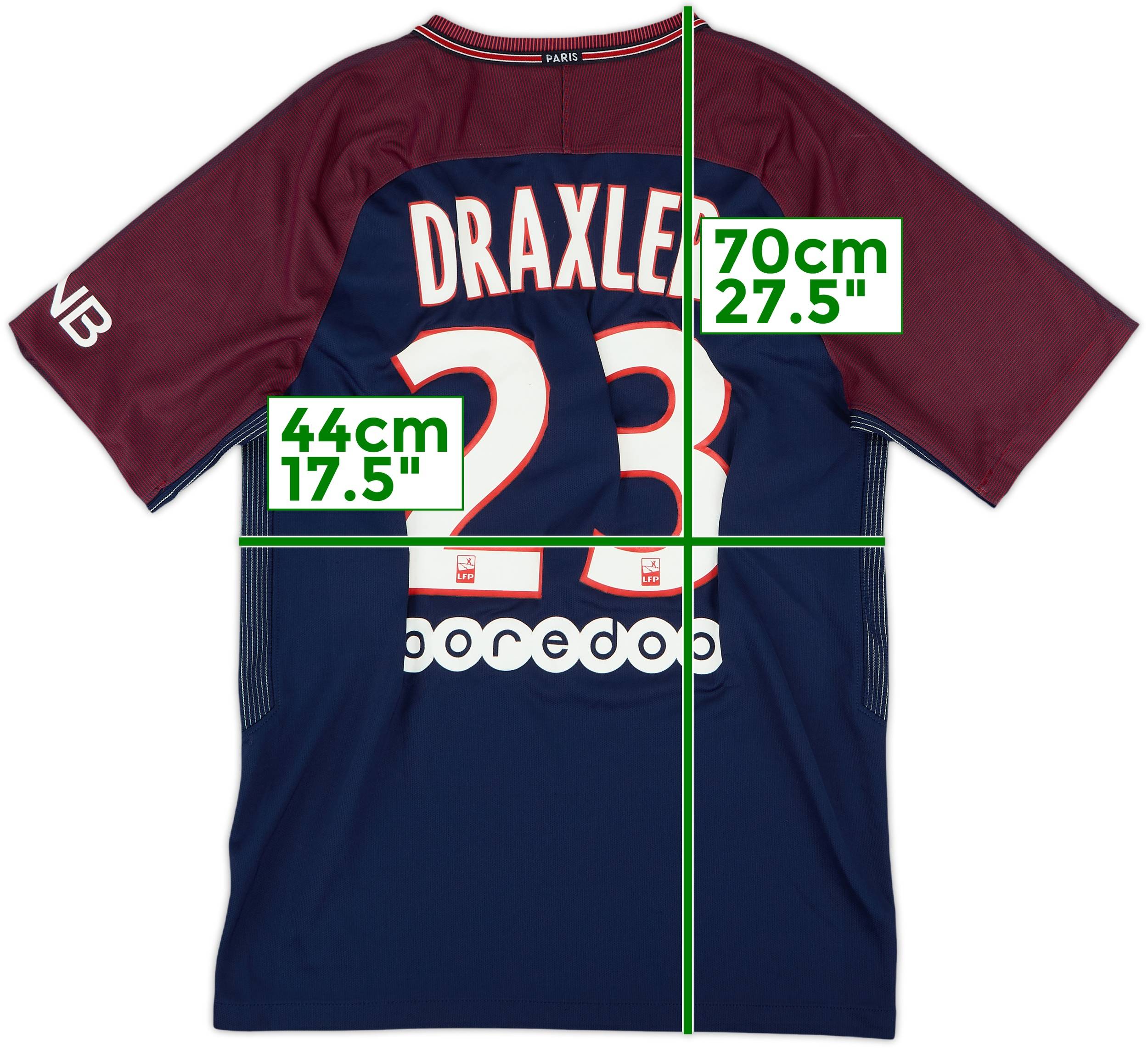 2017-18 Paris Saint-Germain Home Shirt Draxler #23 - 7/10 - (S)
