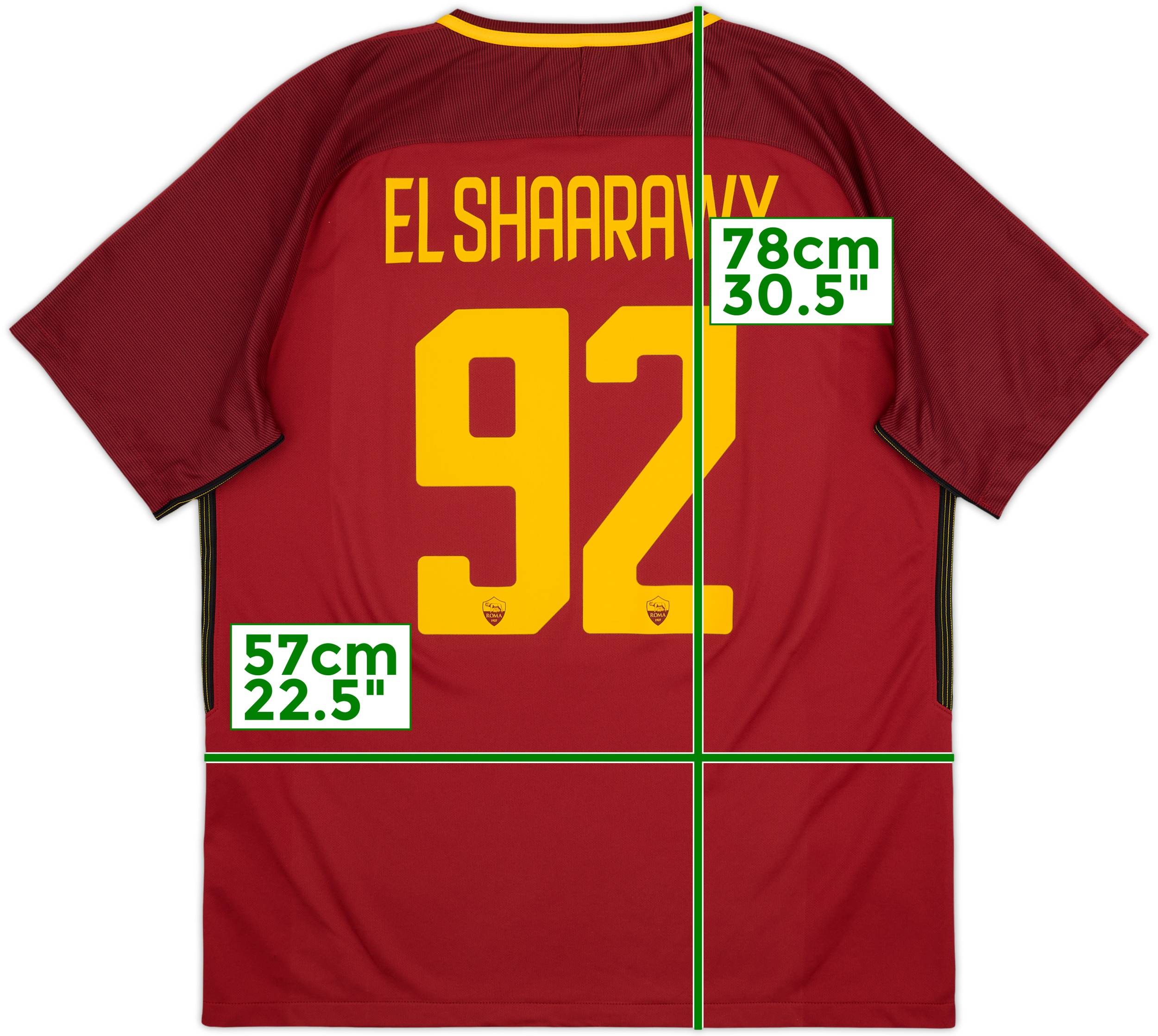 2017-18 Roma Home Shirt El Shaarawy #92 - 10/10 - (XL)