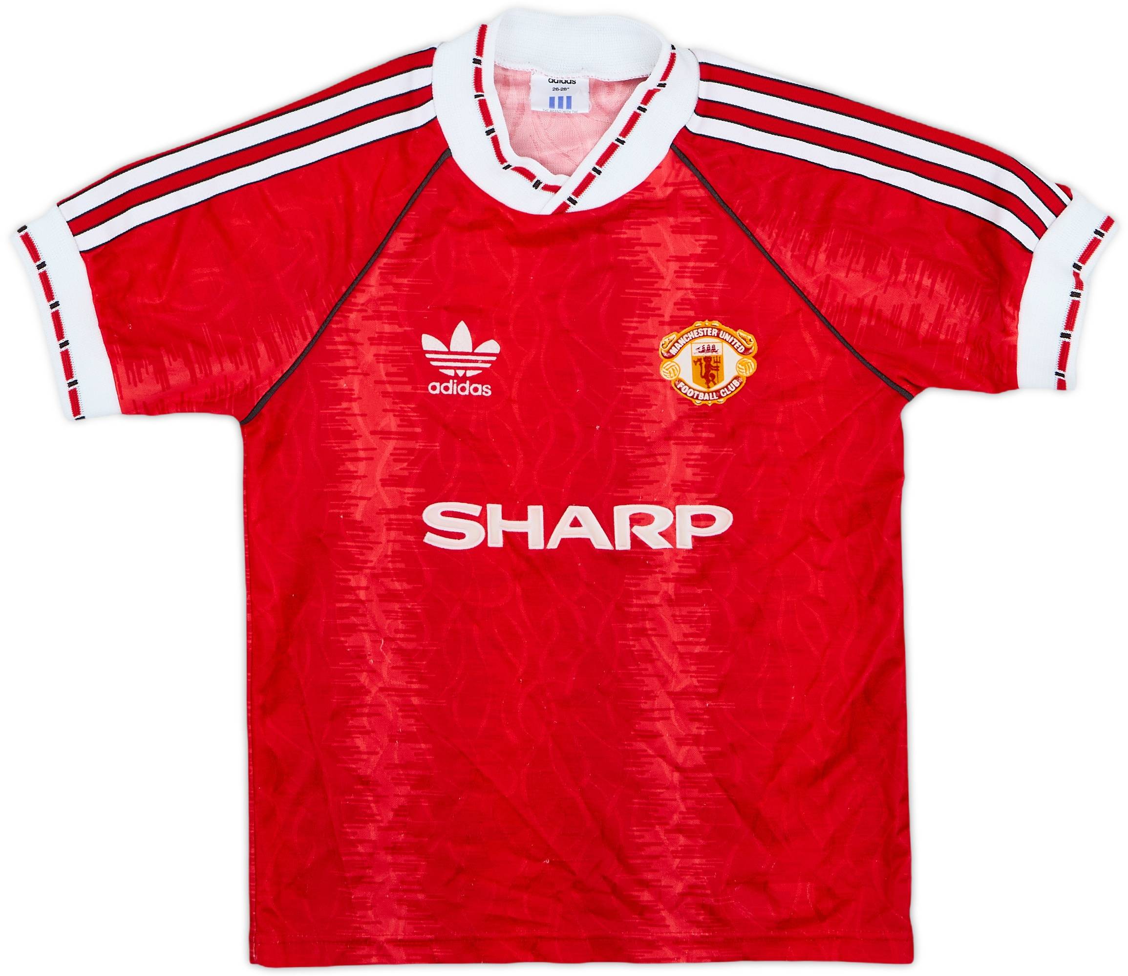 1986-88 Manchester United Home Shirt - 8/10 - (S.Boys)