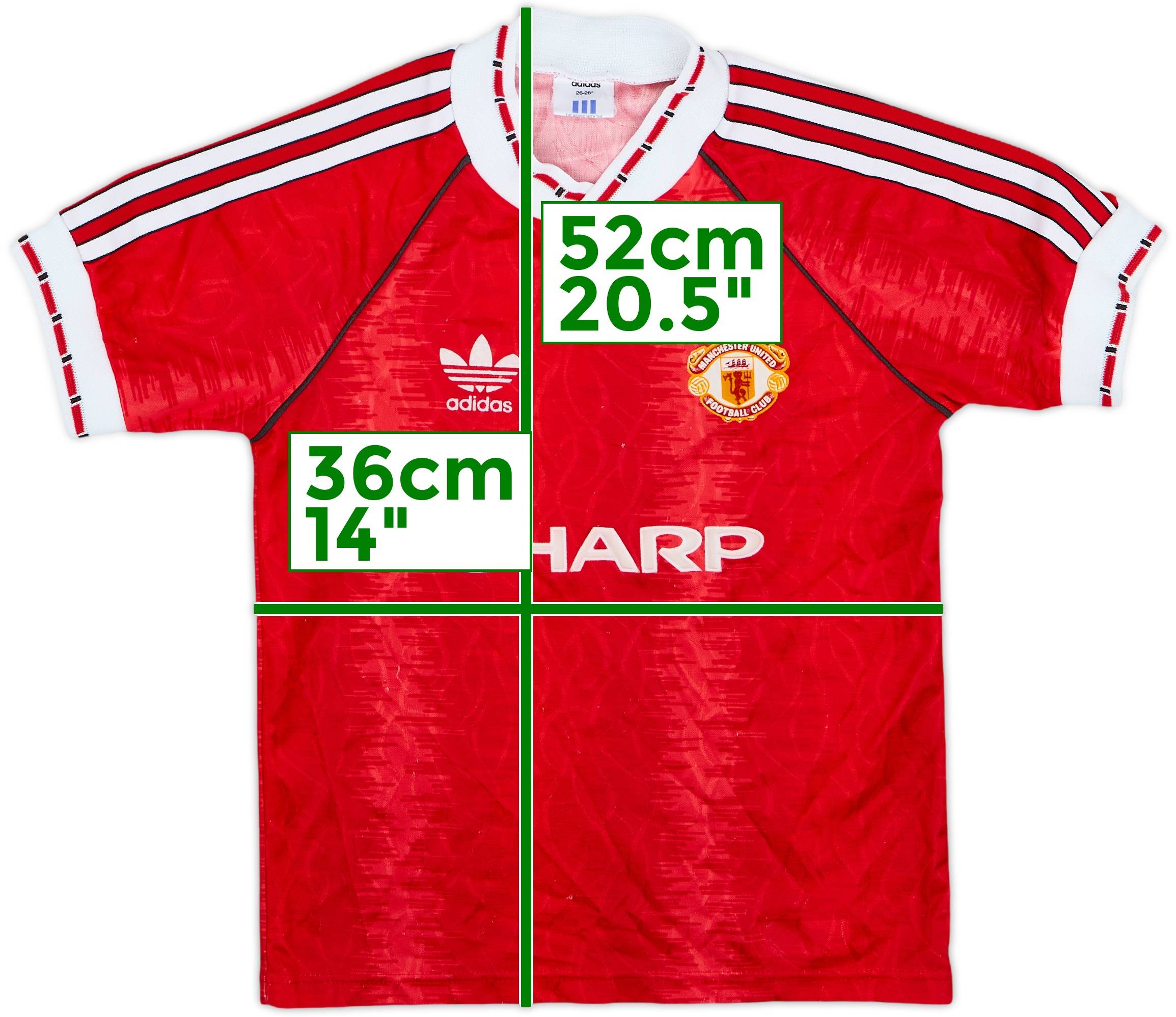 1986-88 Manchester United Home Shirt - 8/10 - (S.Boys)