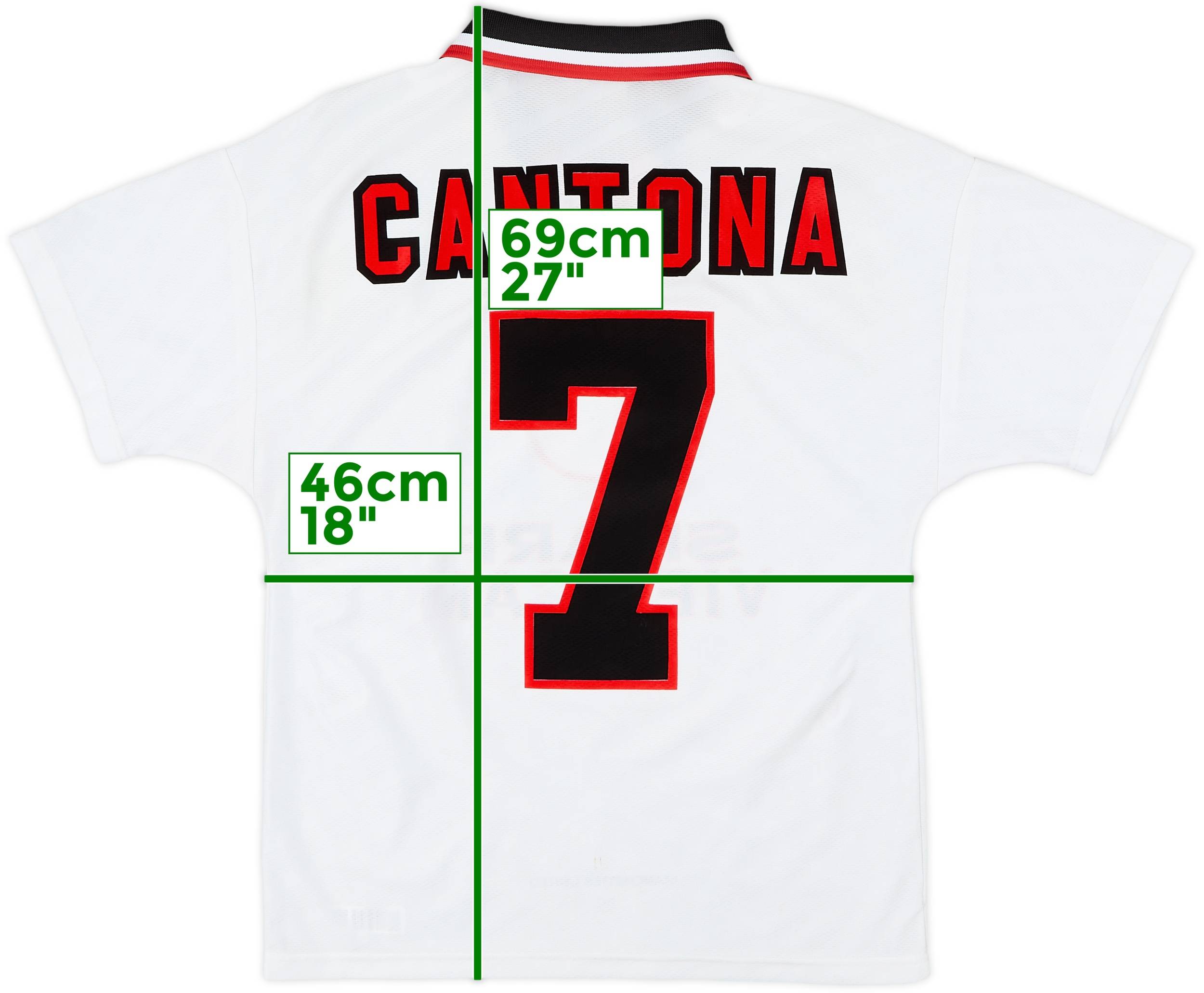 96/97 マンチェスターユナイテッド カントナawayユニフォーム 1996-97 Manchester United Away Shirt Cantona #7 - 7/10 - (Y)