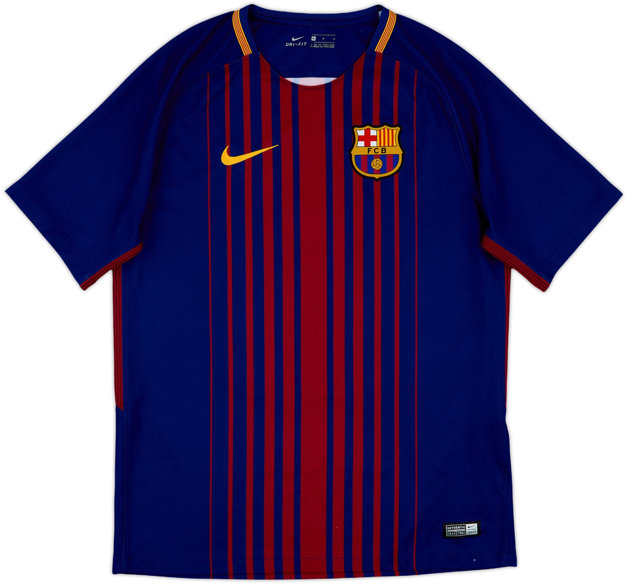 2017-18 Barcelona Home Shirt Suarez #9 - 9/10 - (M)