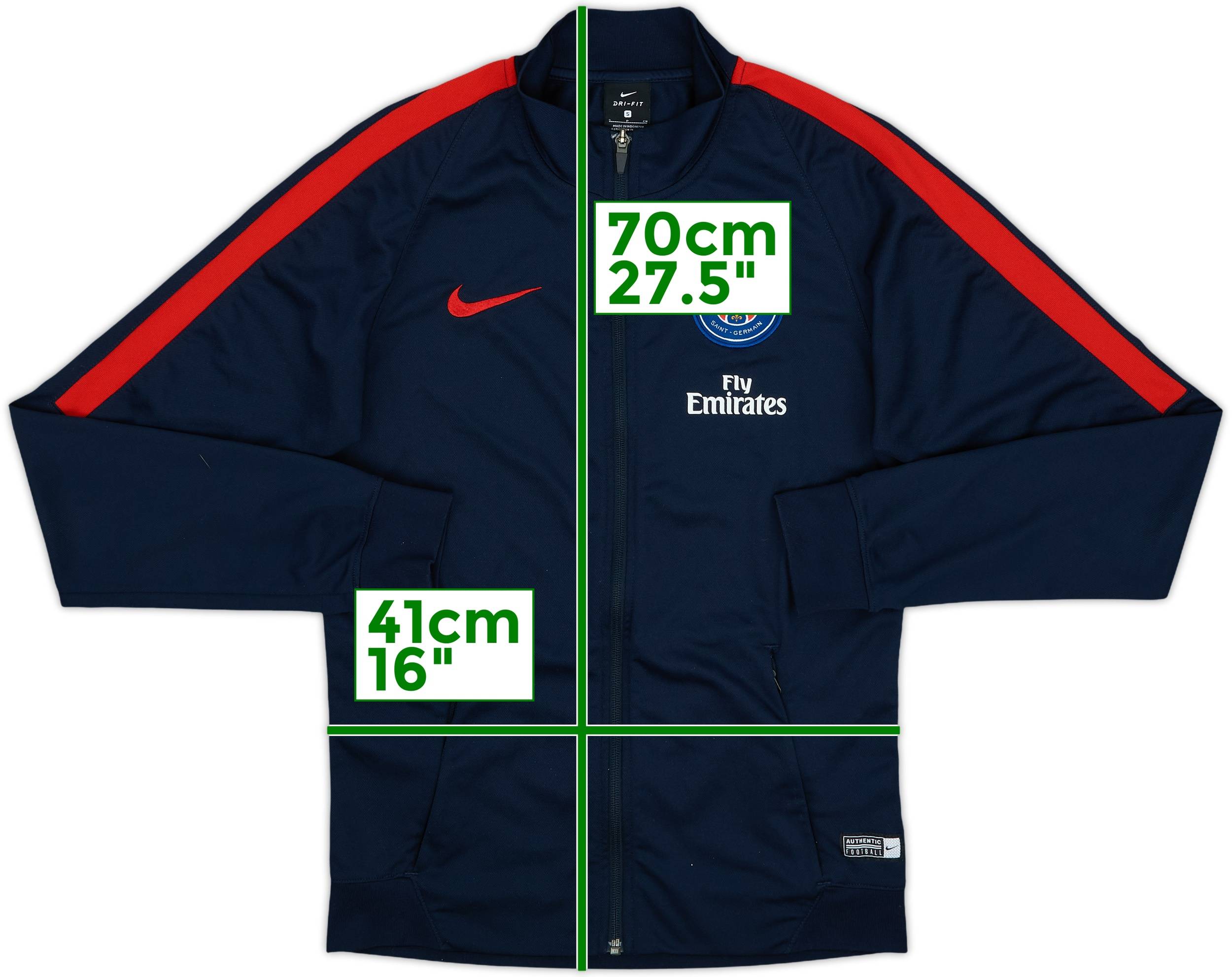 2016-17 Paris Saint-Germain Nike Track Jacket - 8/10 - (S)