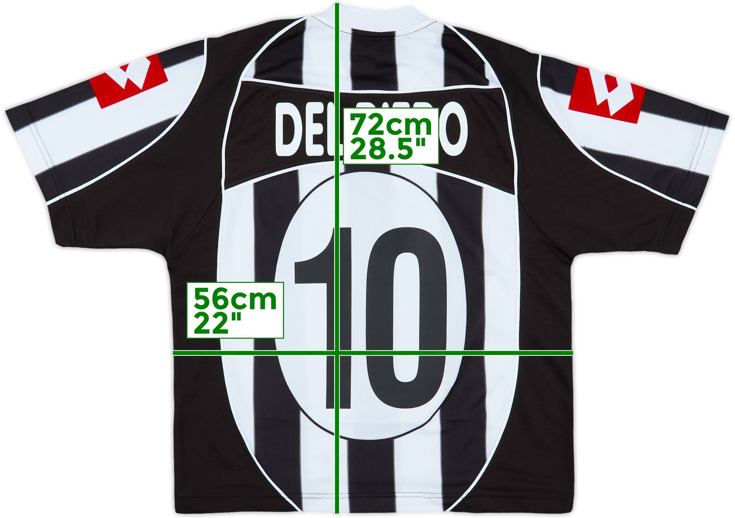 2002-03 Juventus Home Shirt Del Piero #10 - 9/10 - (M)