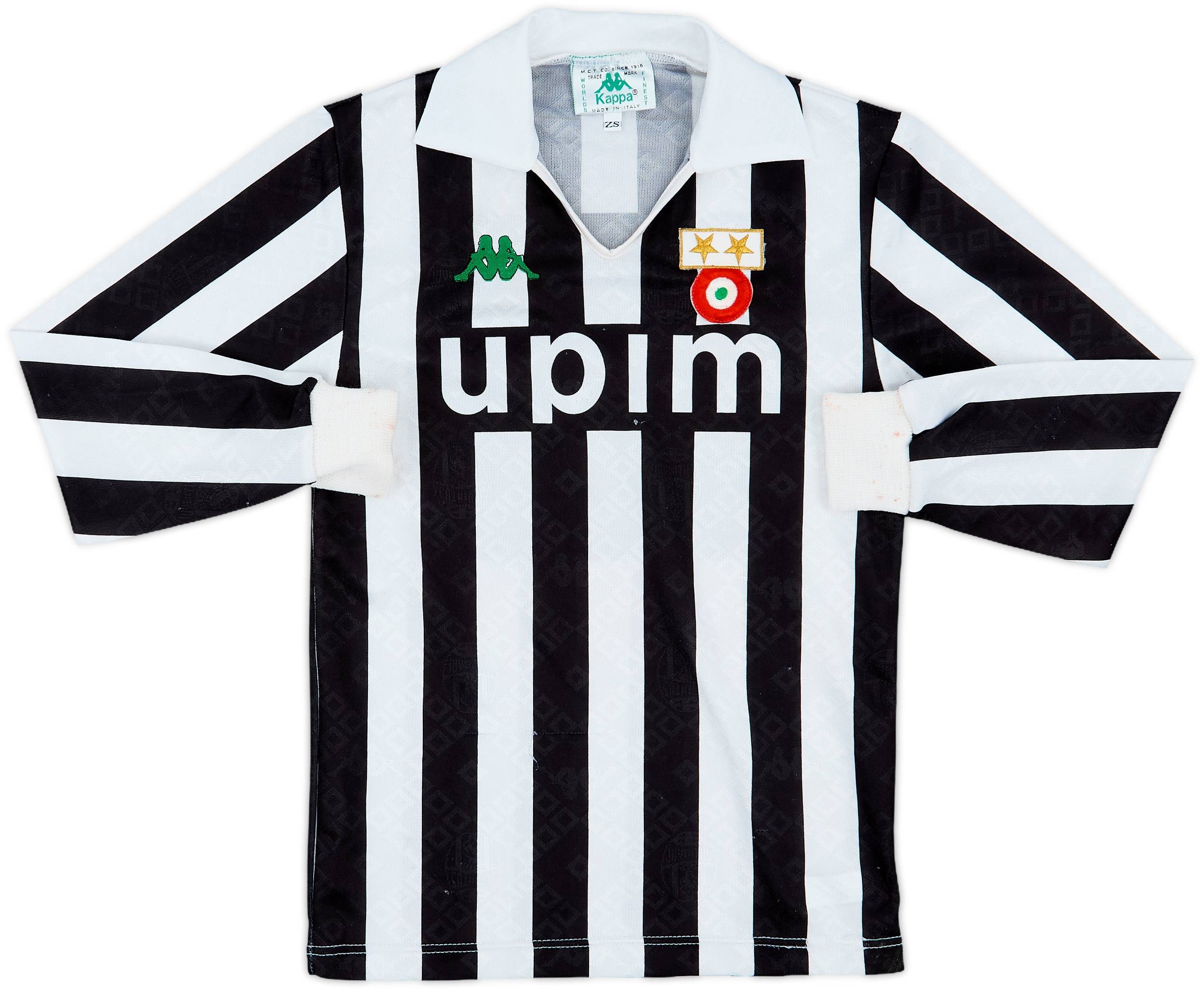 1991-92 Juventus Home L/S Shirt - 8/10 - (S.Boys)