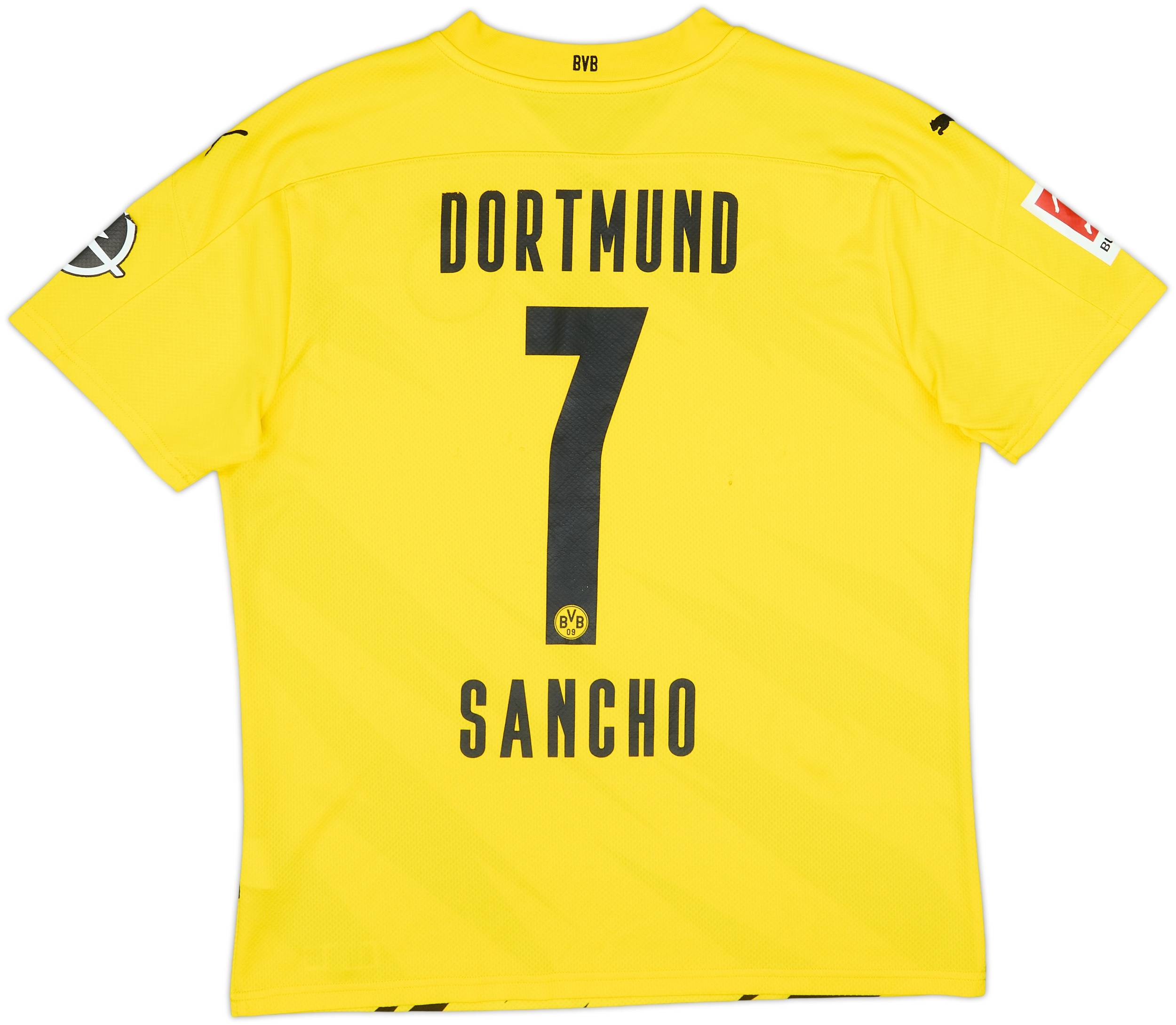 2020-21 Borussia Dortmund Home Shirt Sancho #7 - 3/10 - (L)