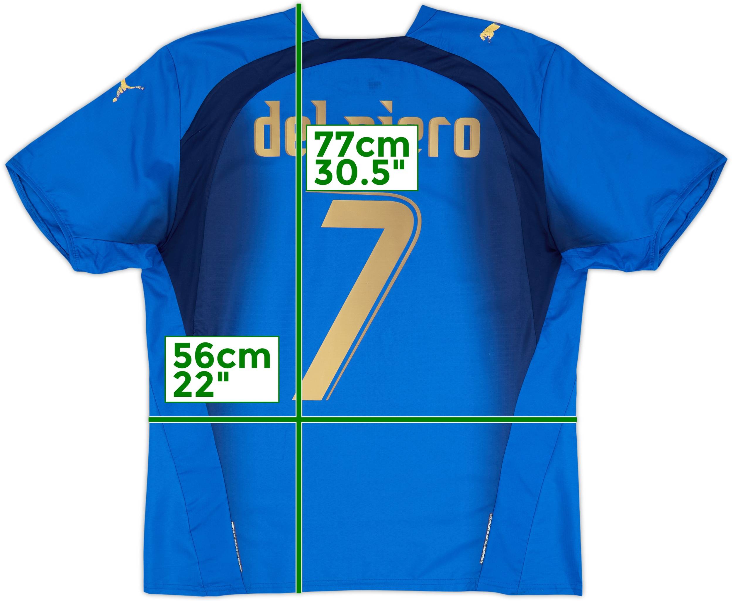 2006 Italy Home Shirt Del Piero #7 - 6/10 - (L)