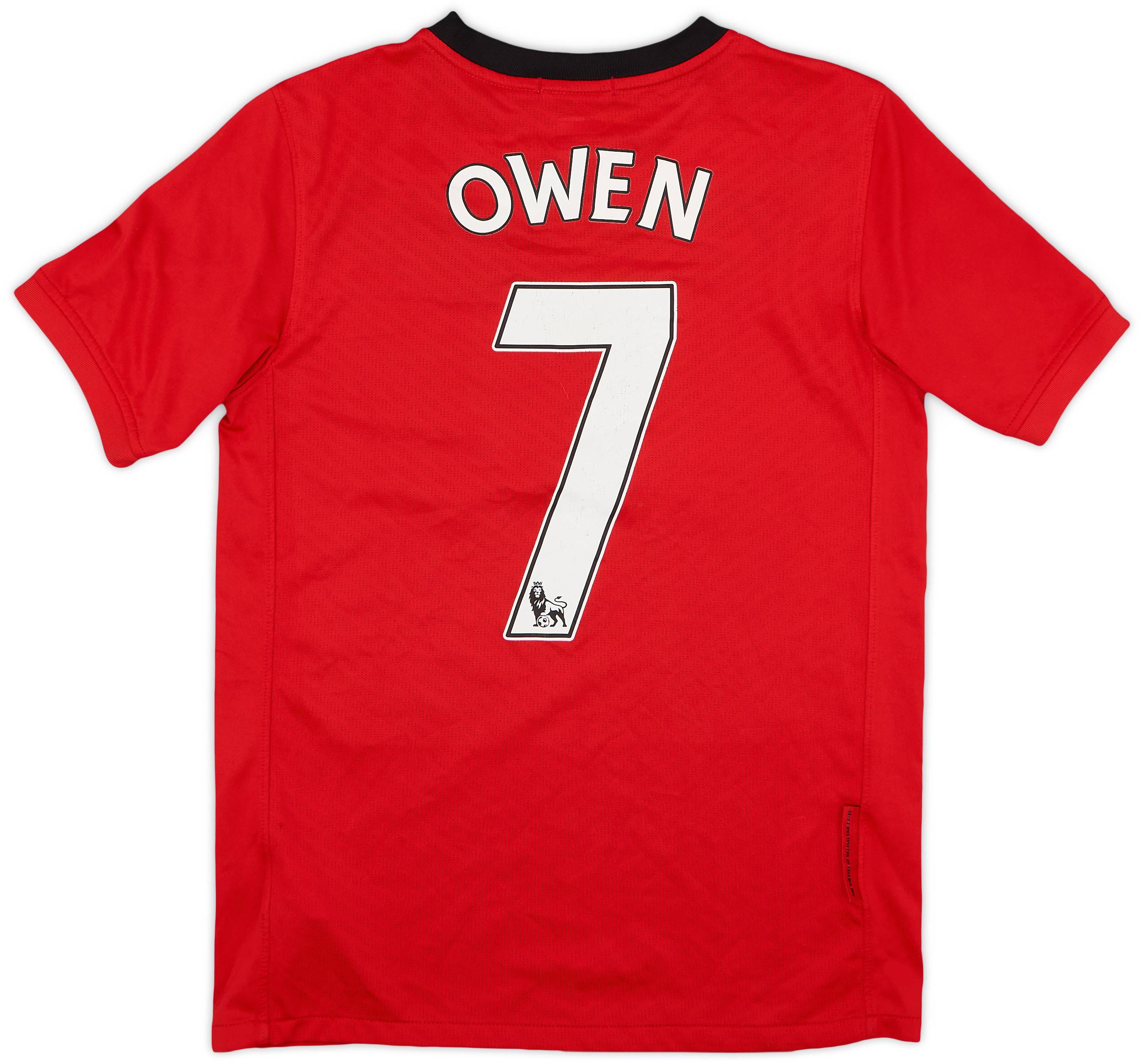 2009-10 Manchester United Home Shirt Owen #7 - 7/10 - (L.Boys)