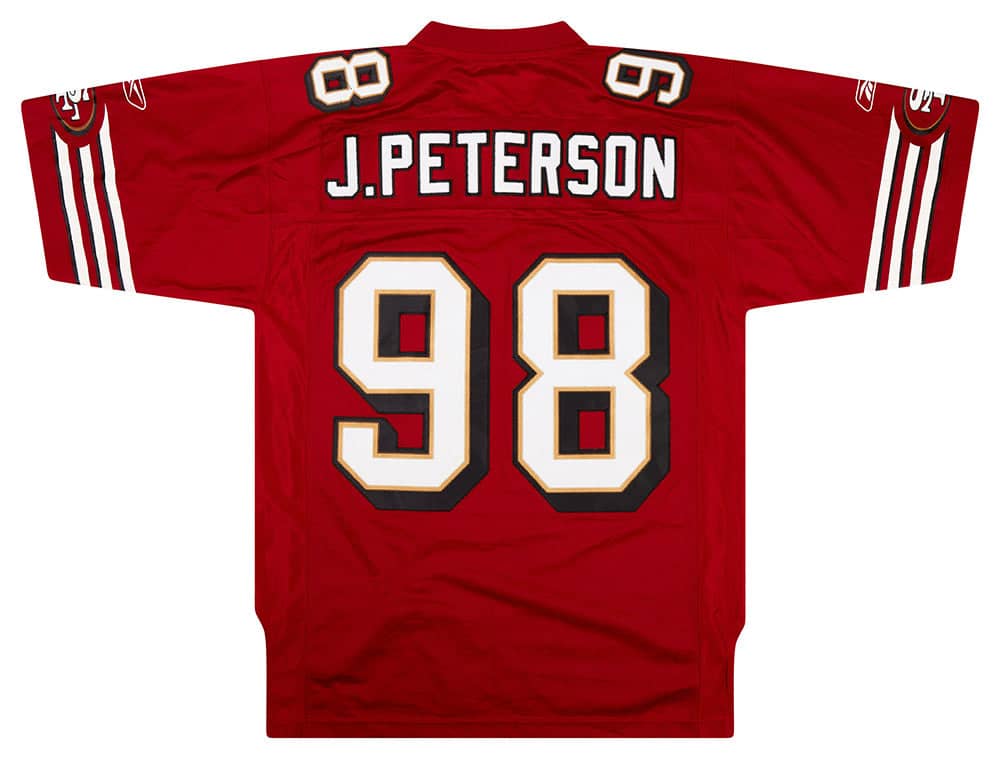 nfl reebok 47ers J.PETERSON レプリカジャージ 2005 San Francisco 49ers J. Peterson #98 Reebok Premier