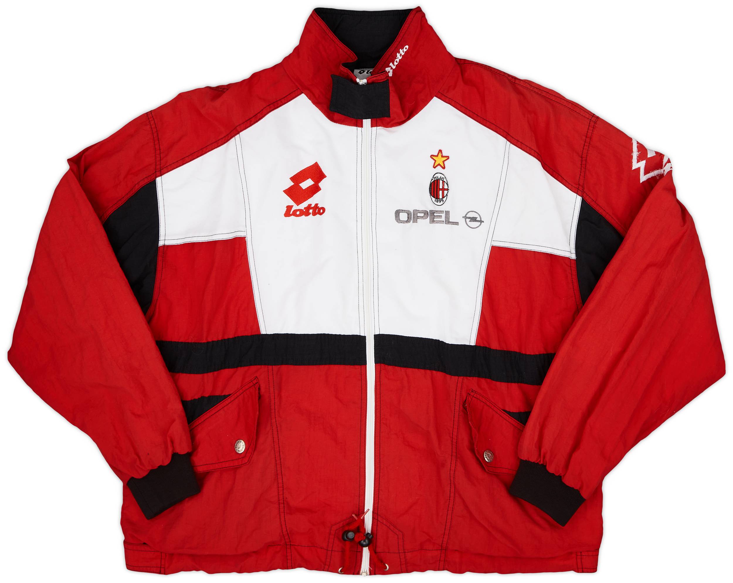 1995-96 AC Milan Lotto Track Jacket - 8/10 - (XXL)