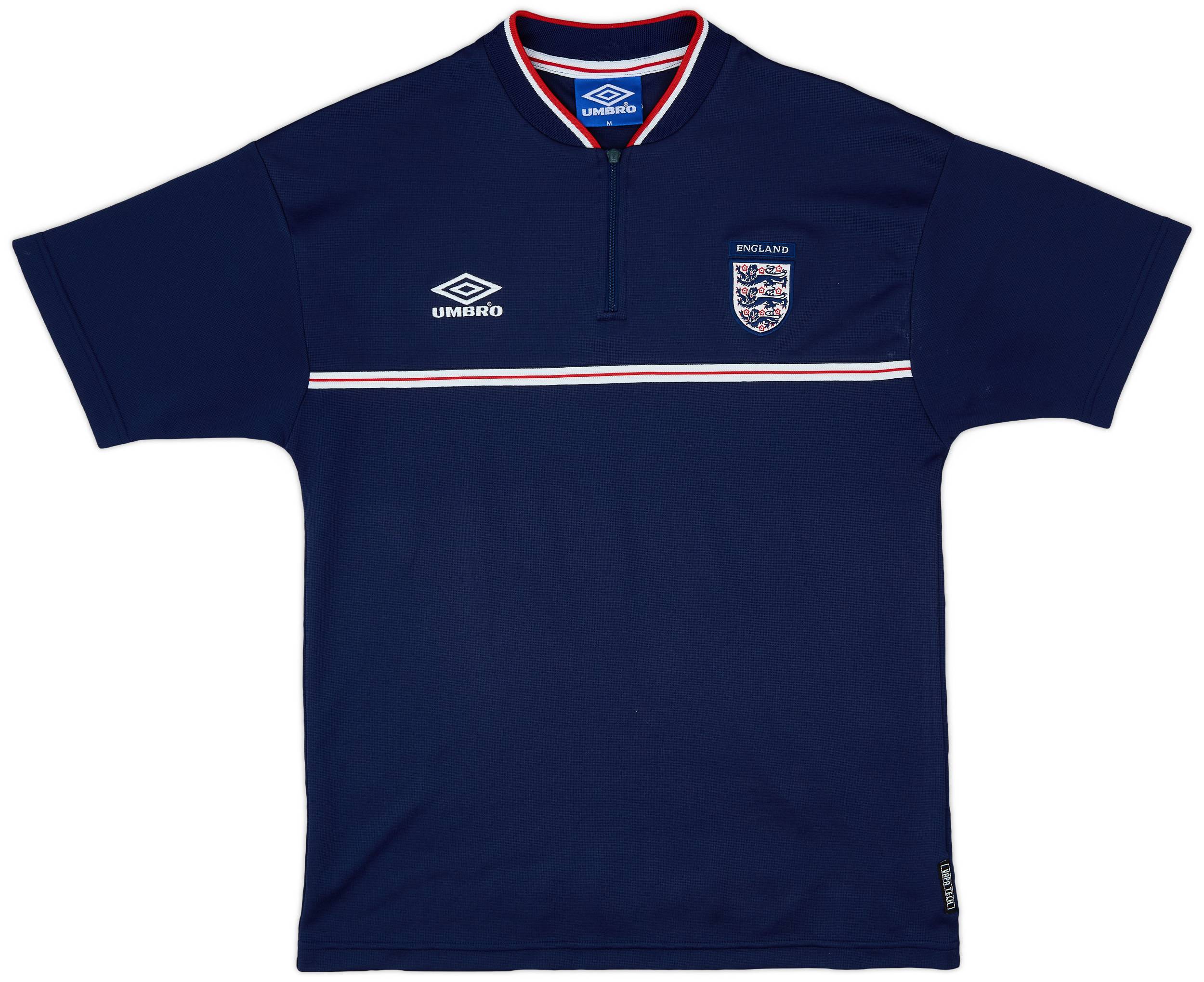 1998-00 England Umbro 1/4 Zip Training Shirt - 7/10 - (M)