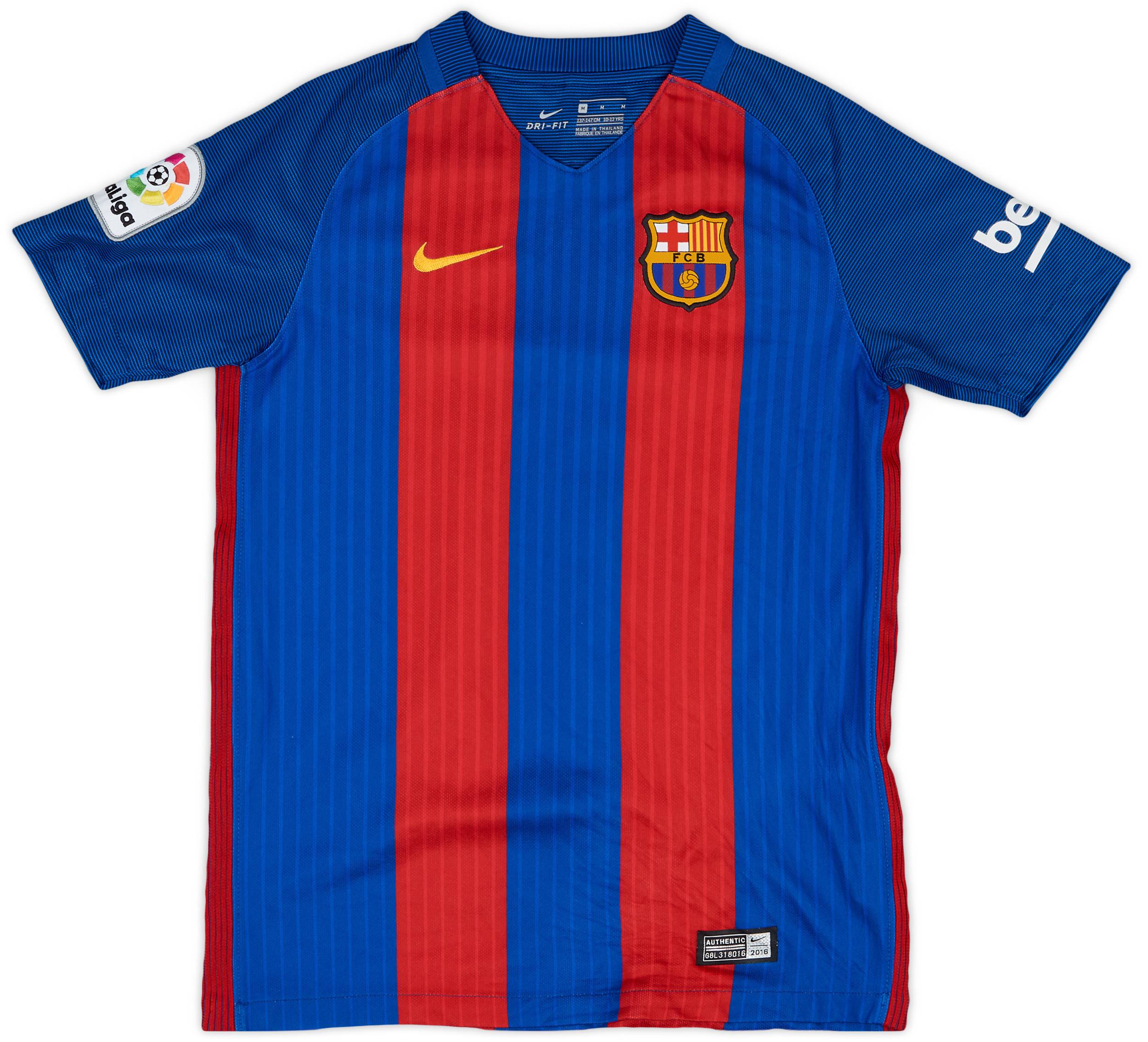 FCバルセロナ NEYMAR JR 11番 シャツ　ホーム　16-17 2016-17 Barcelona Home Shirt Neymar Jr #11 - 8/10 - (M.Boys)