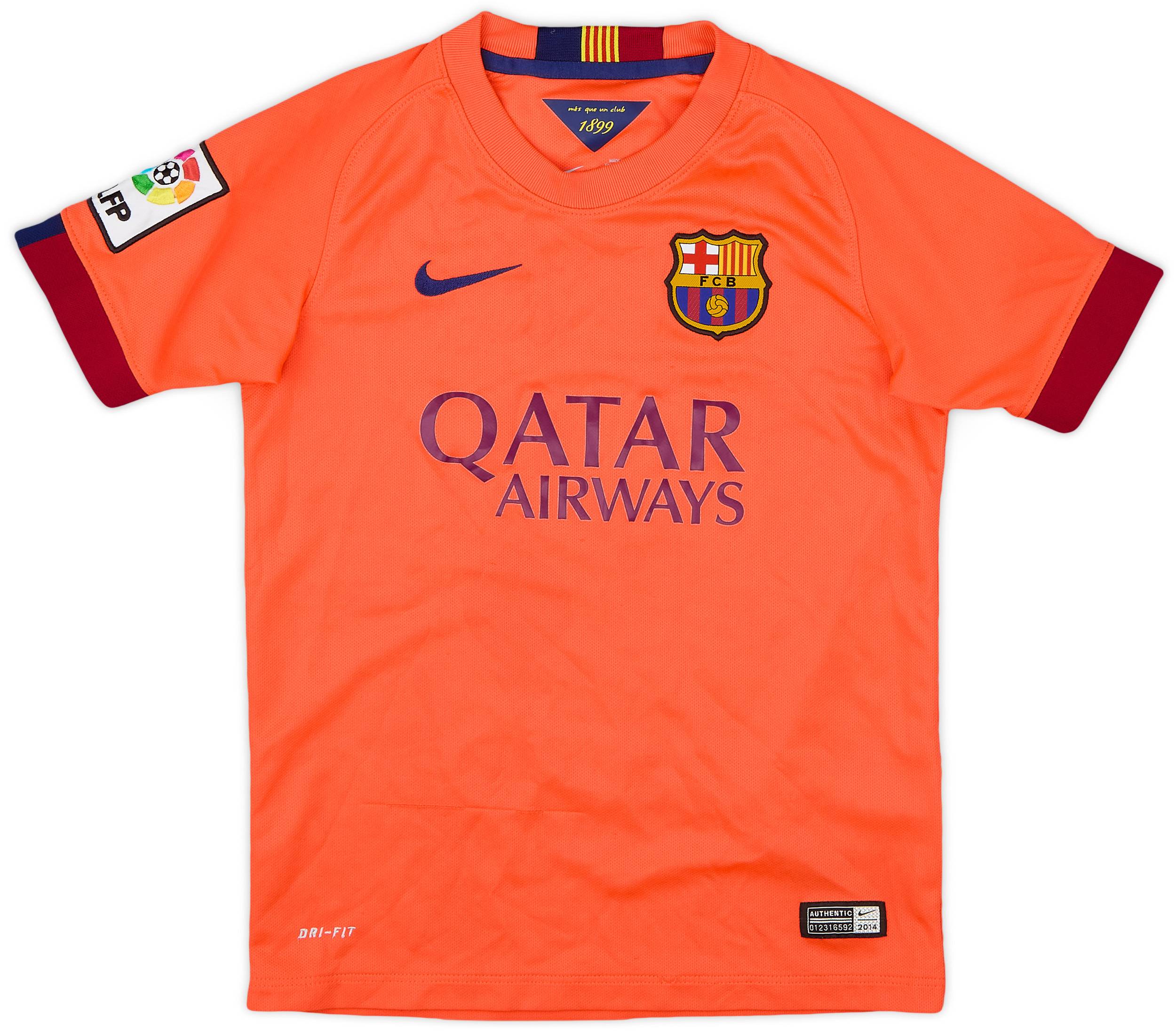 2014-15 Barcelona Away Shirt - 5/10 - (S.Boys)