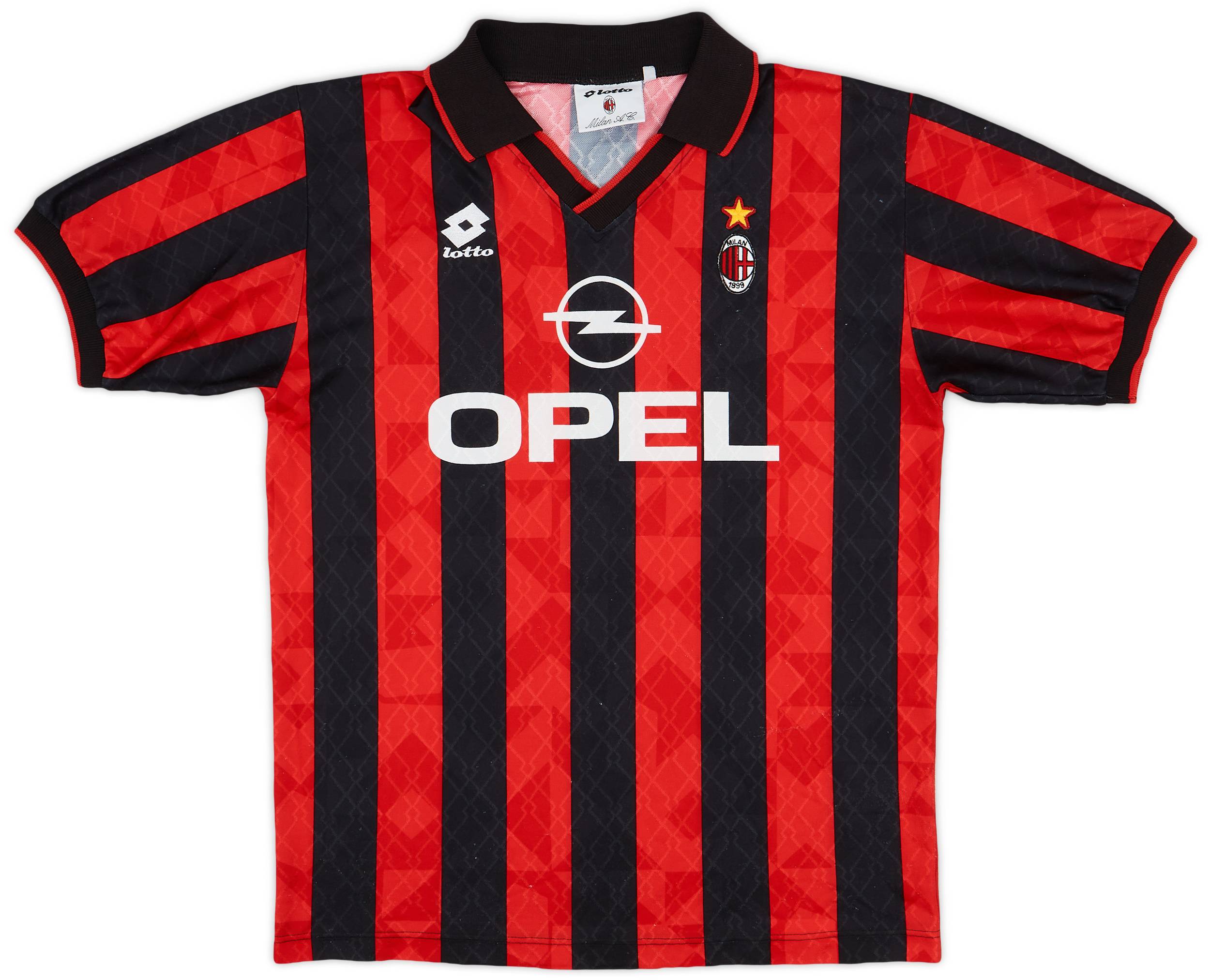 1995-96 AC Milan Home Shirt - 6/10 - (L)