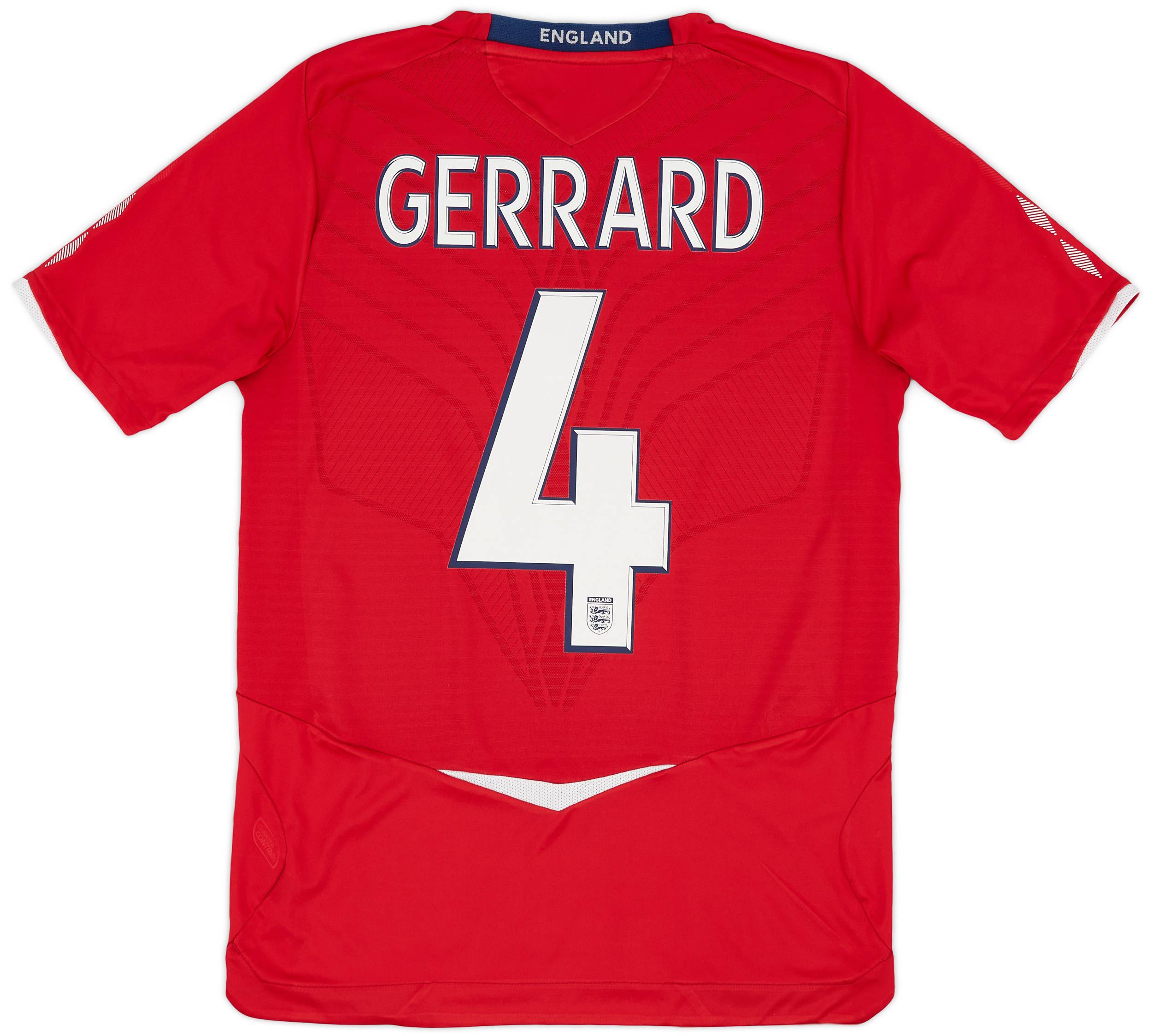 2008-10 England Away Shirt Gerrard #4 - 9/10 - (S)