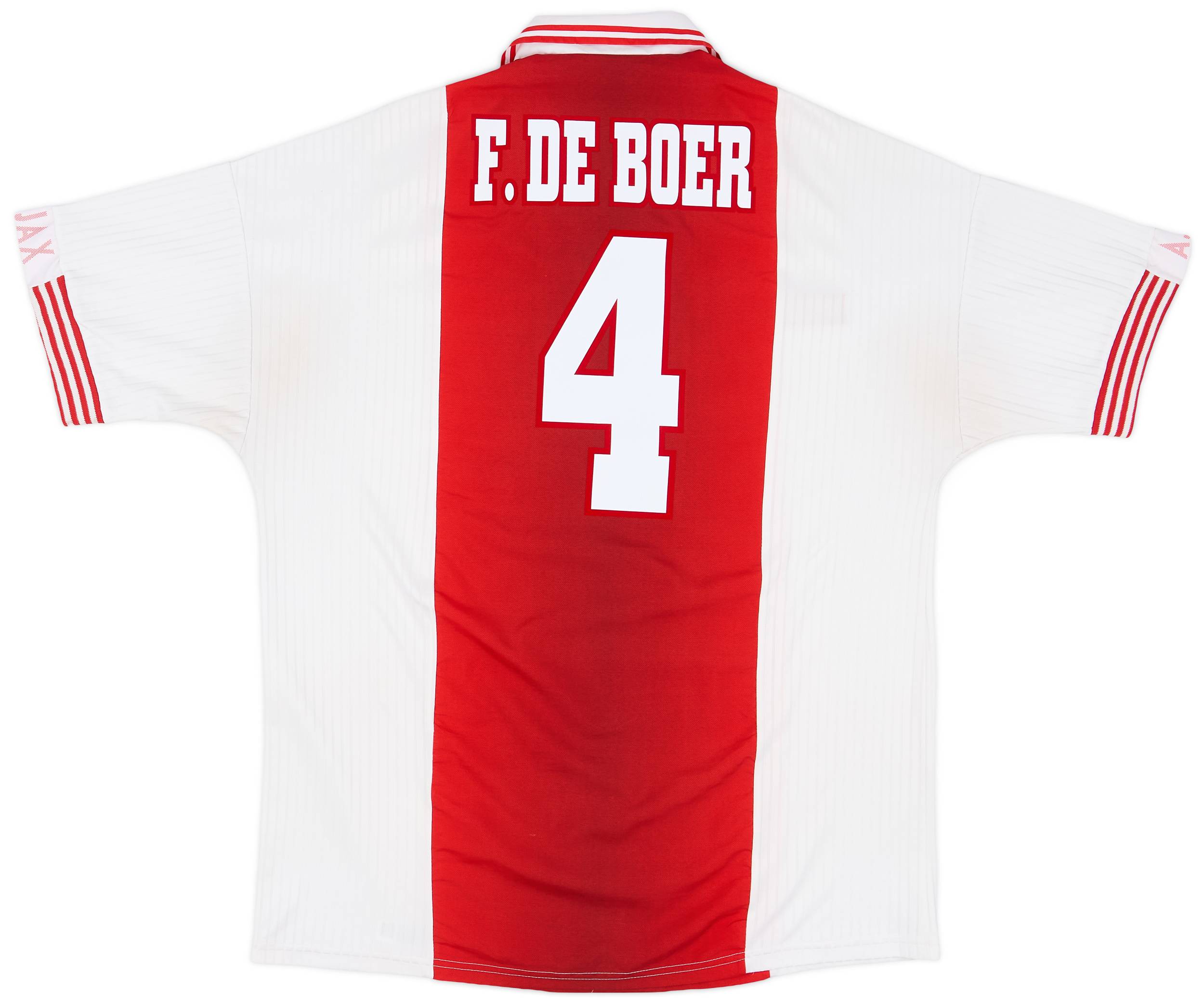 1997-98 Ajax Home Shirt F.De Boer #4 - 8/10 - (XL)