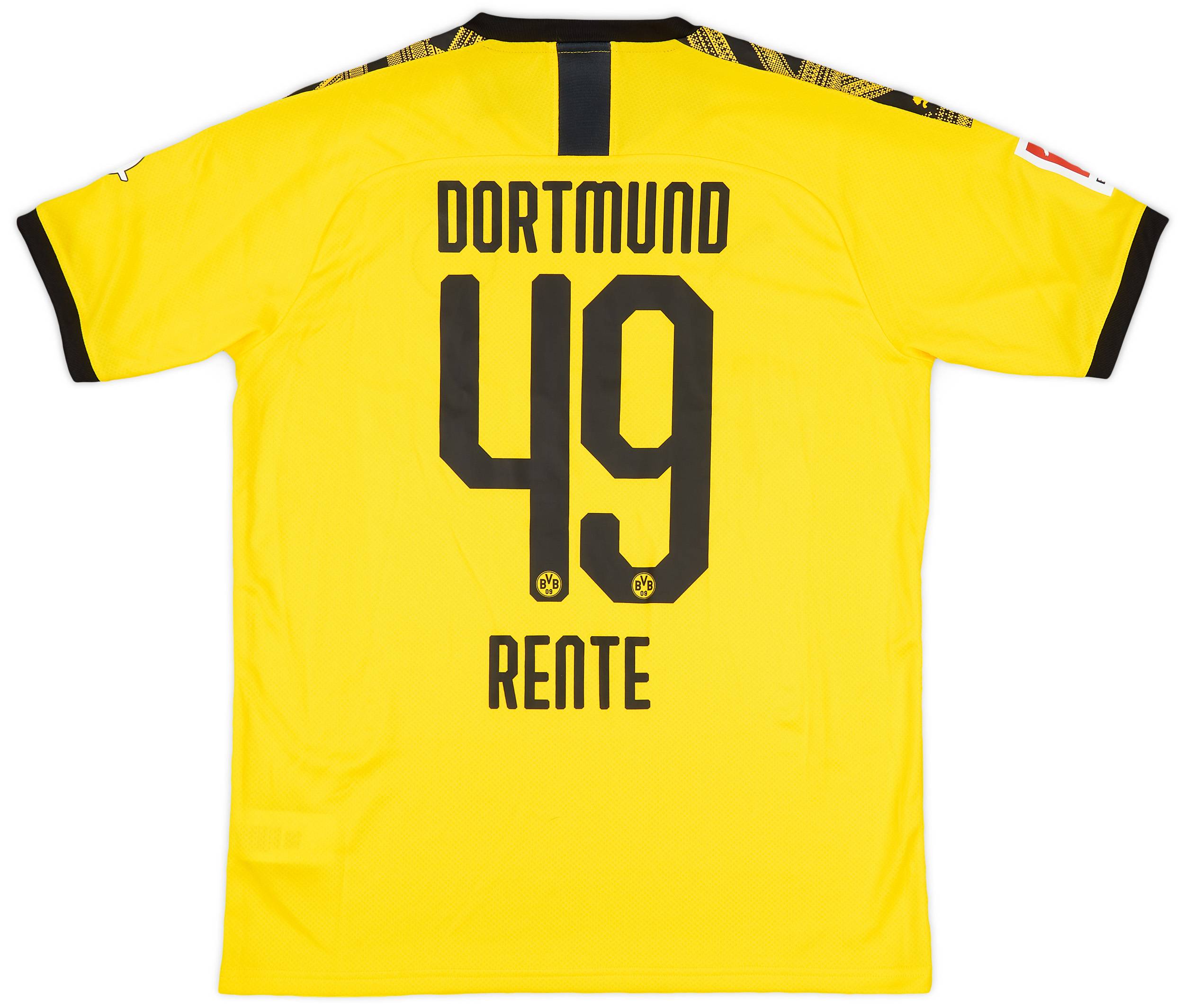 2019-20 Borussia Dortmund Home Shirt Rente #49 (L)