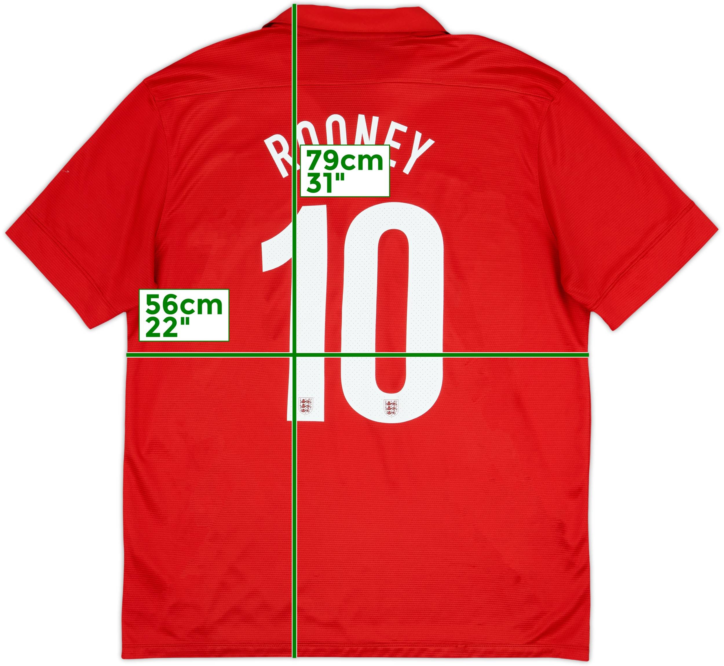 2013 England Away 150th Anniversary Shirt Rooney #10 - 6/10 - (XL)