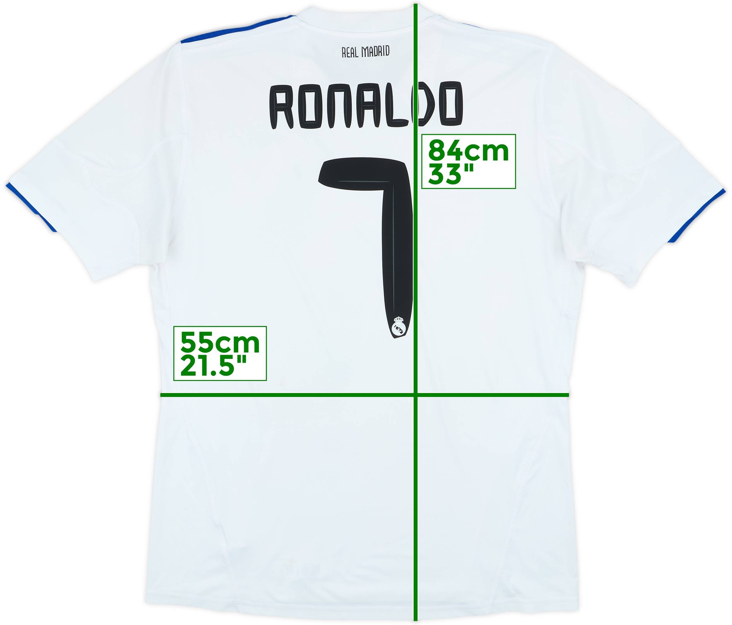 2010-11 Real Madrid Home Shirt Ronaldo #7 - 6/10 - (XL)