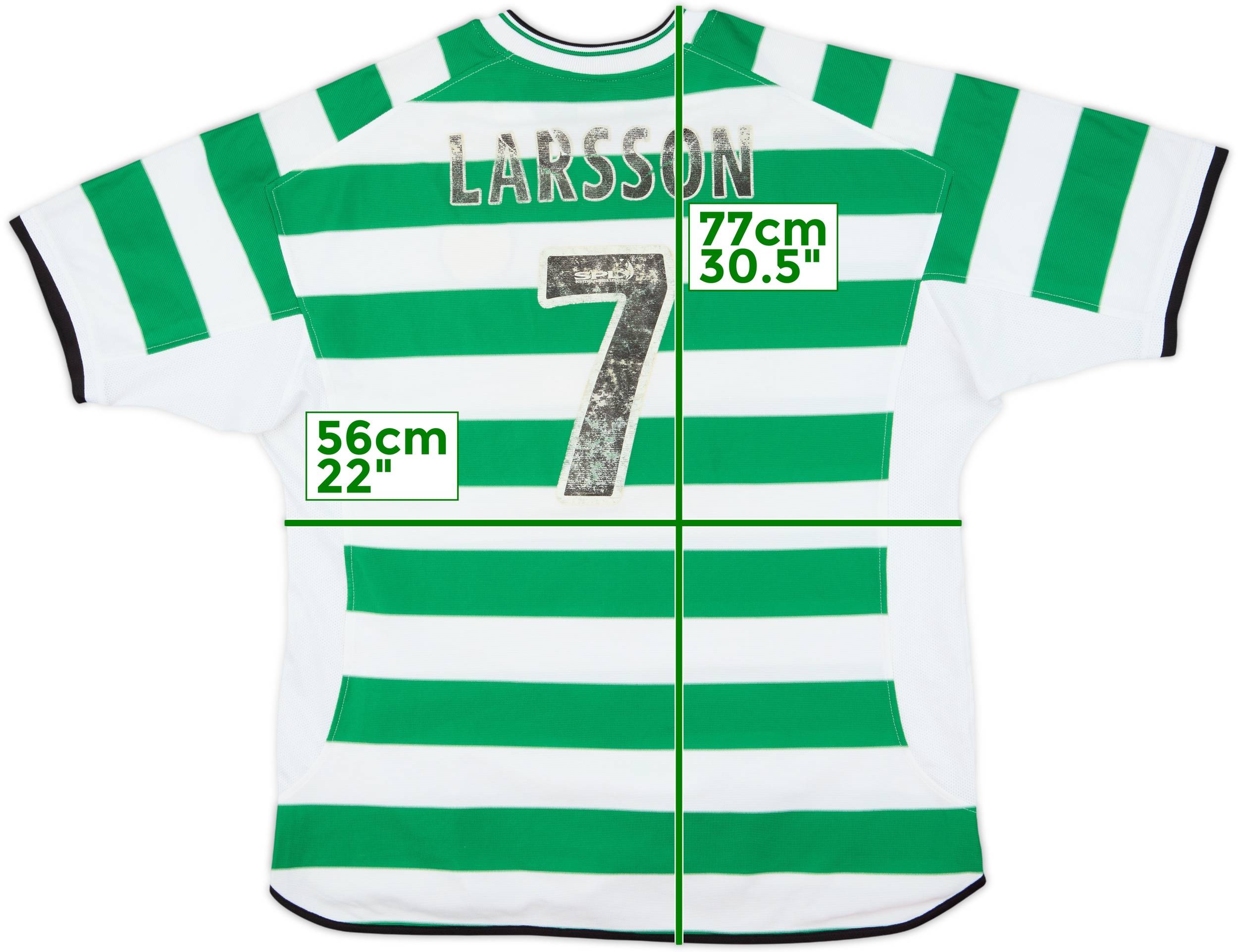 2001-03 Celtic Home Shirt Larsson #7 - 5/10 - (XL)