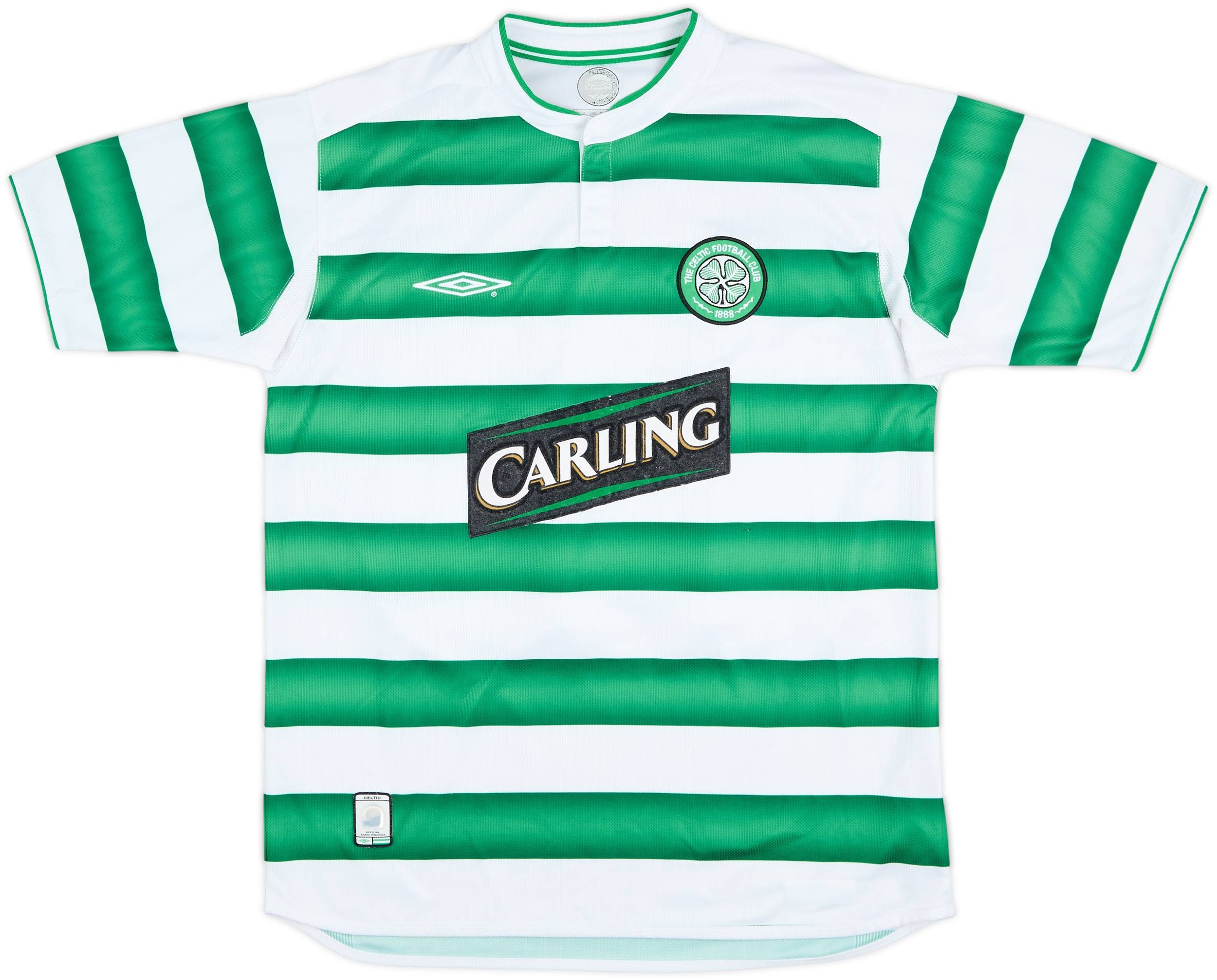 2003-04 Celtic Home Shirt Larsson #7 - 8/10 - (M)
