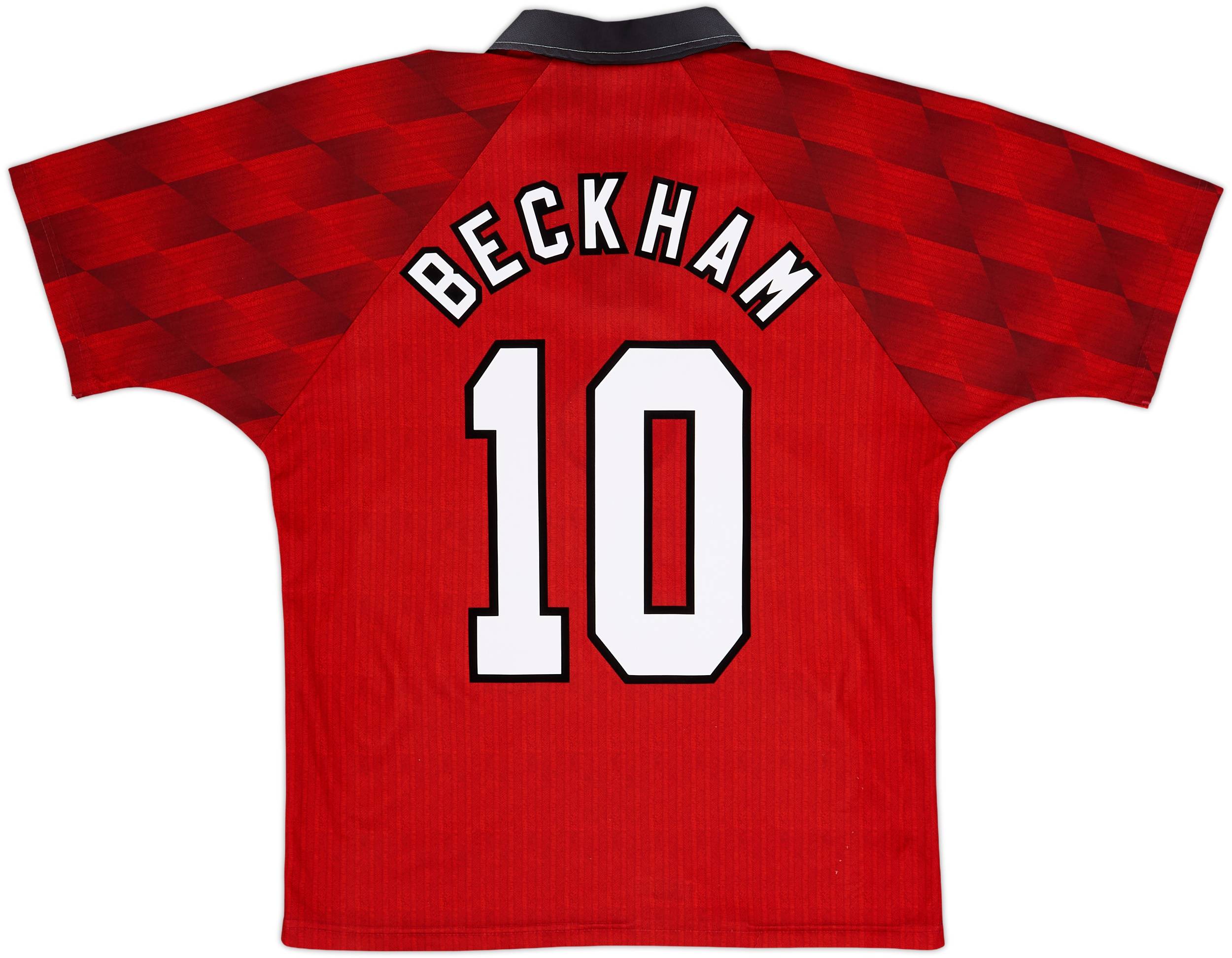 1996-98 Manchester United Home Shirt Beckham #10 - 6/10 - (M)