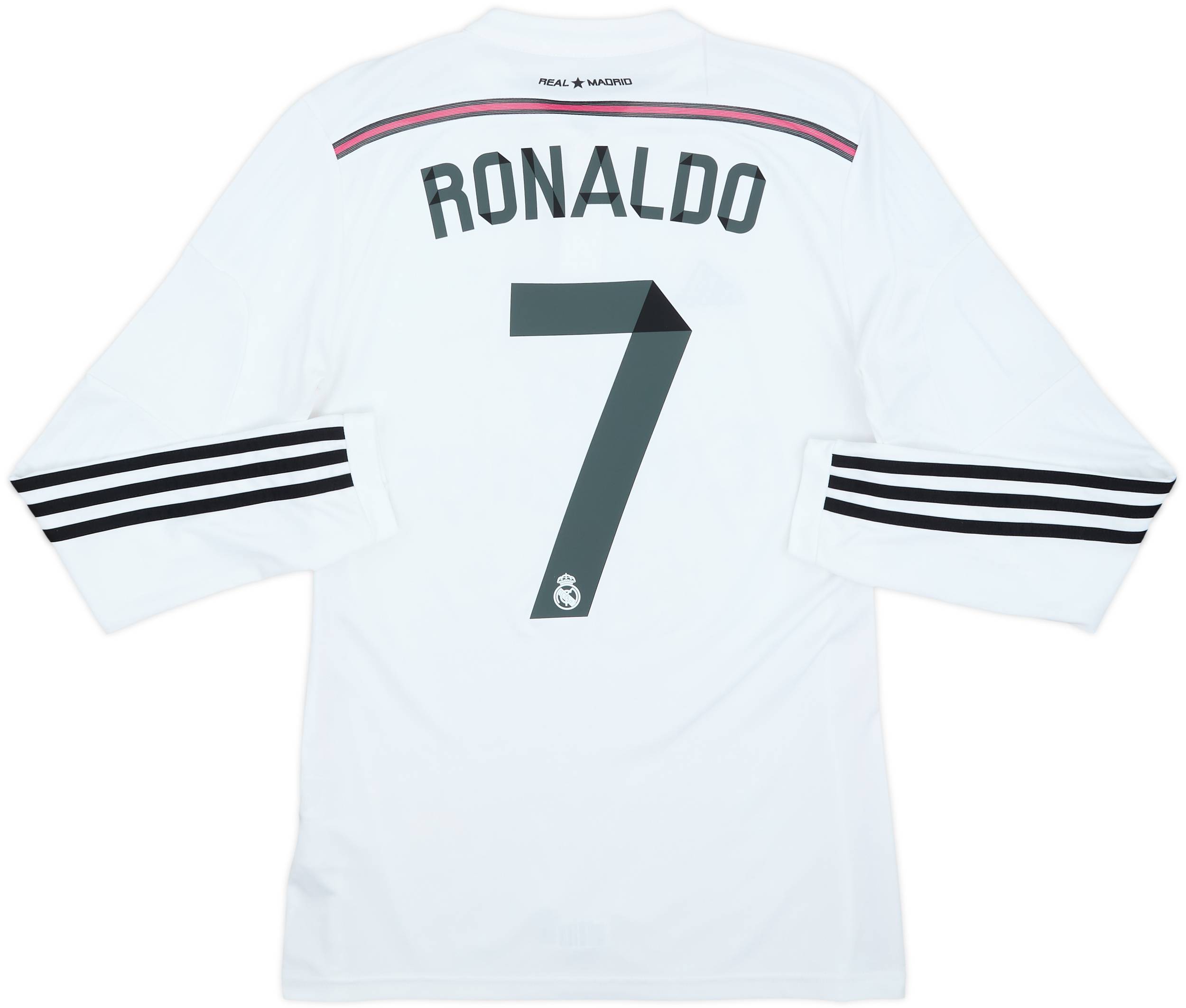 2014-15 Real Madrid Home L/S Shirt Ronaldo #7 - 7/10 - (S)