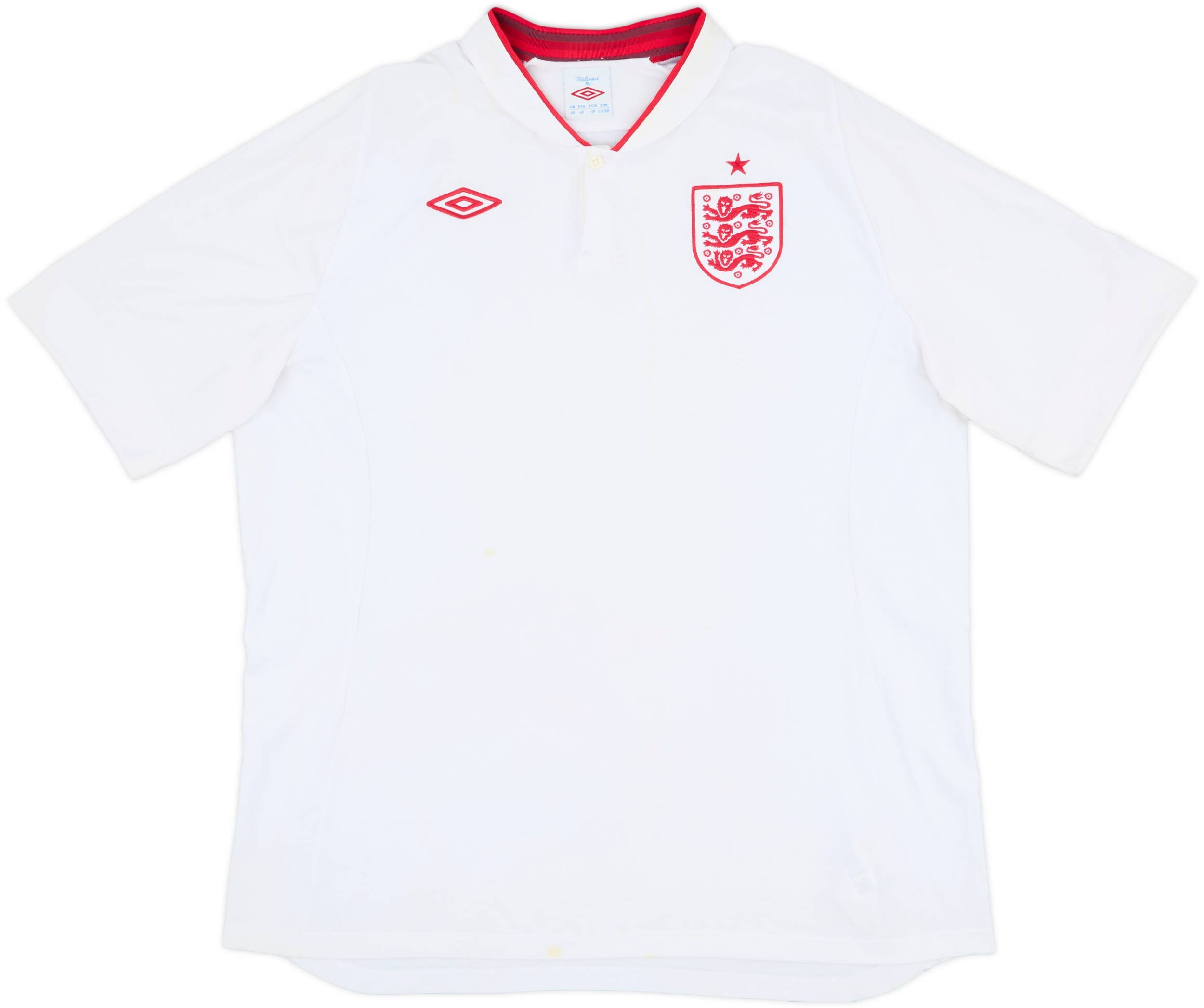 2012-13 England Home Shirt - 5/10 - (XL)