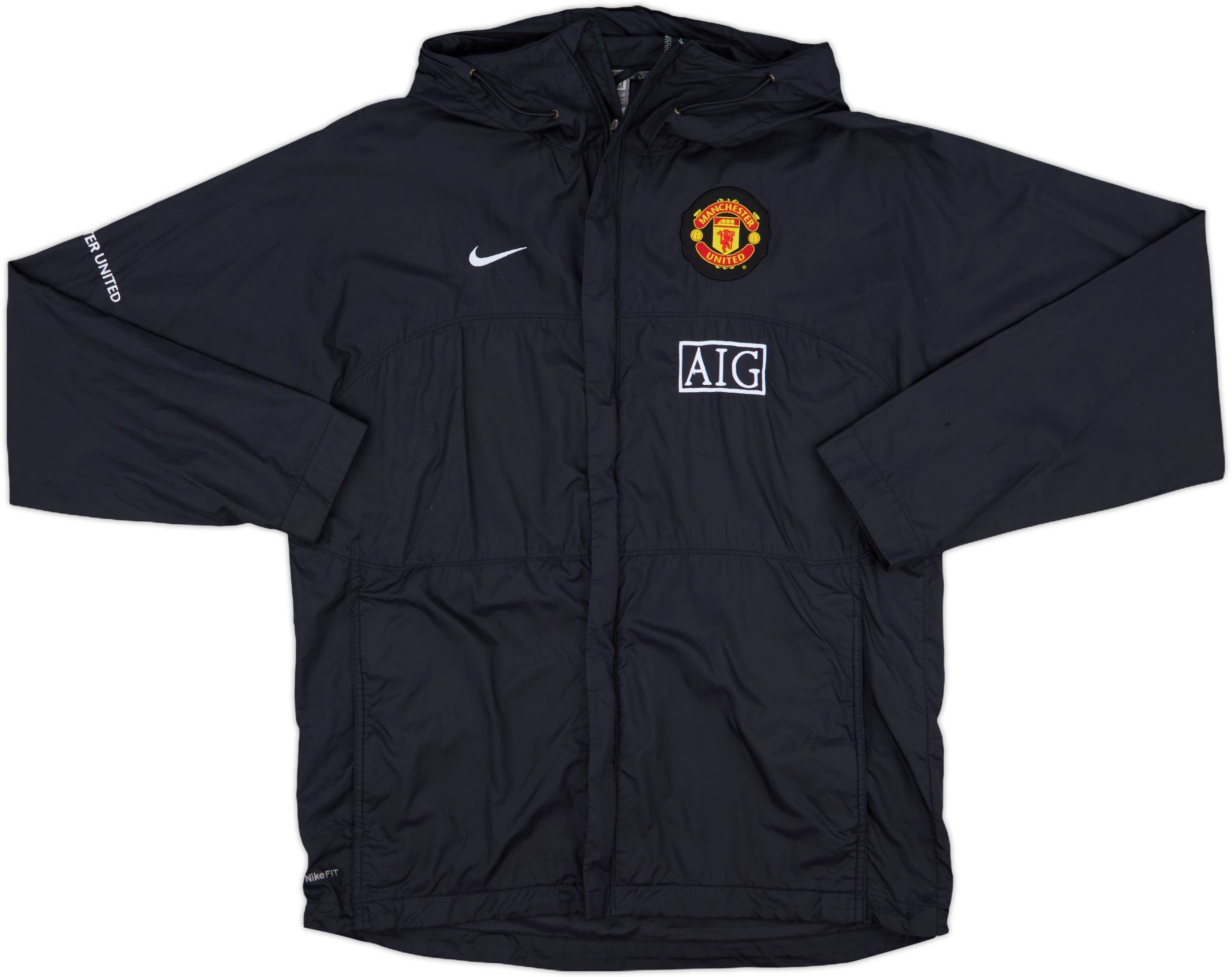 2008-09 Manchester United Nike Hooded Track Jacket - 7/10 - (M)