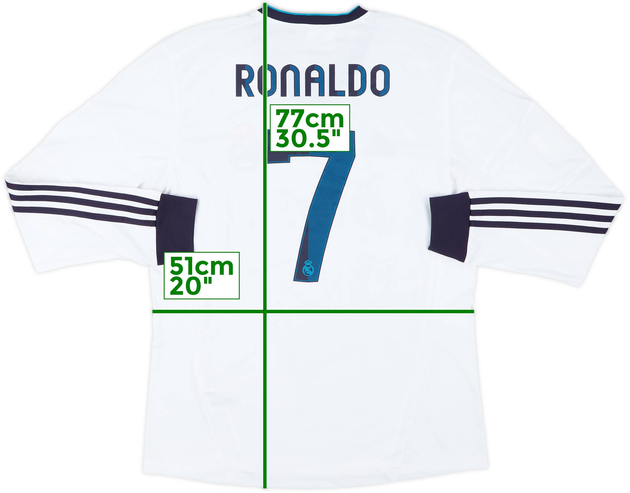 2012-13 Real Madrid Home L/S Shirt Ronaldo #7 (L)