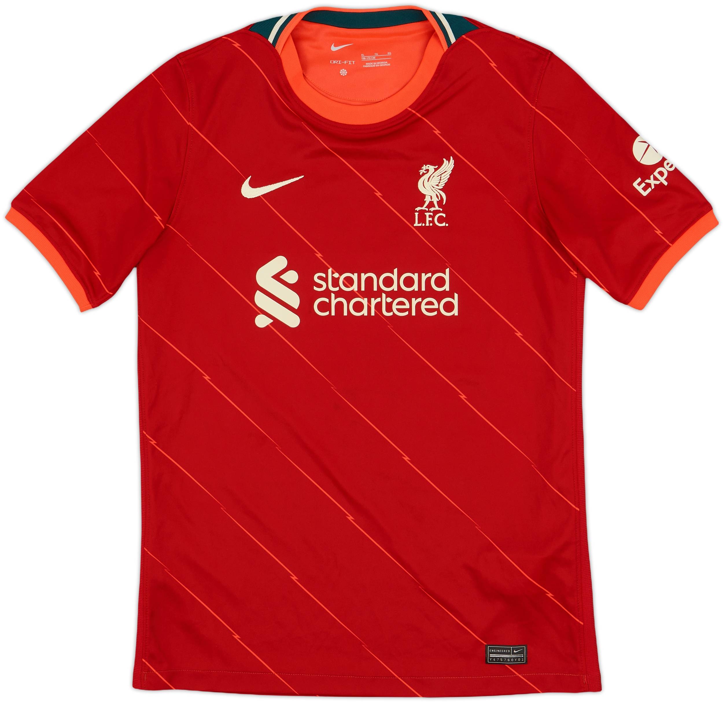 2021-22 Liverpool Home Shirt - 10/10 - (XL.Boys)