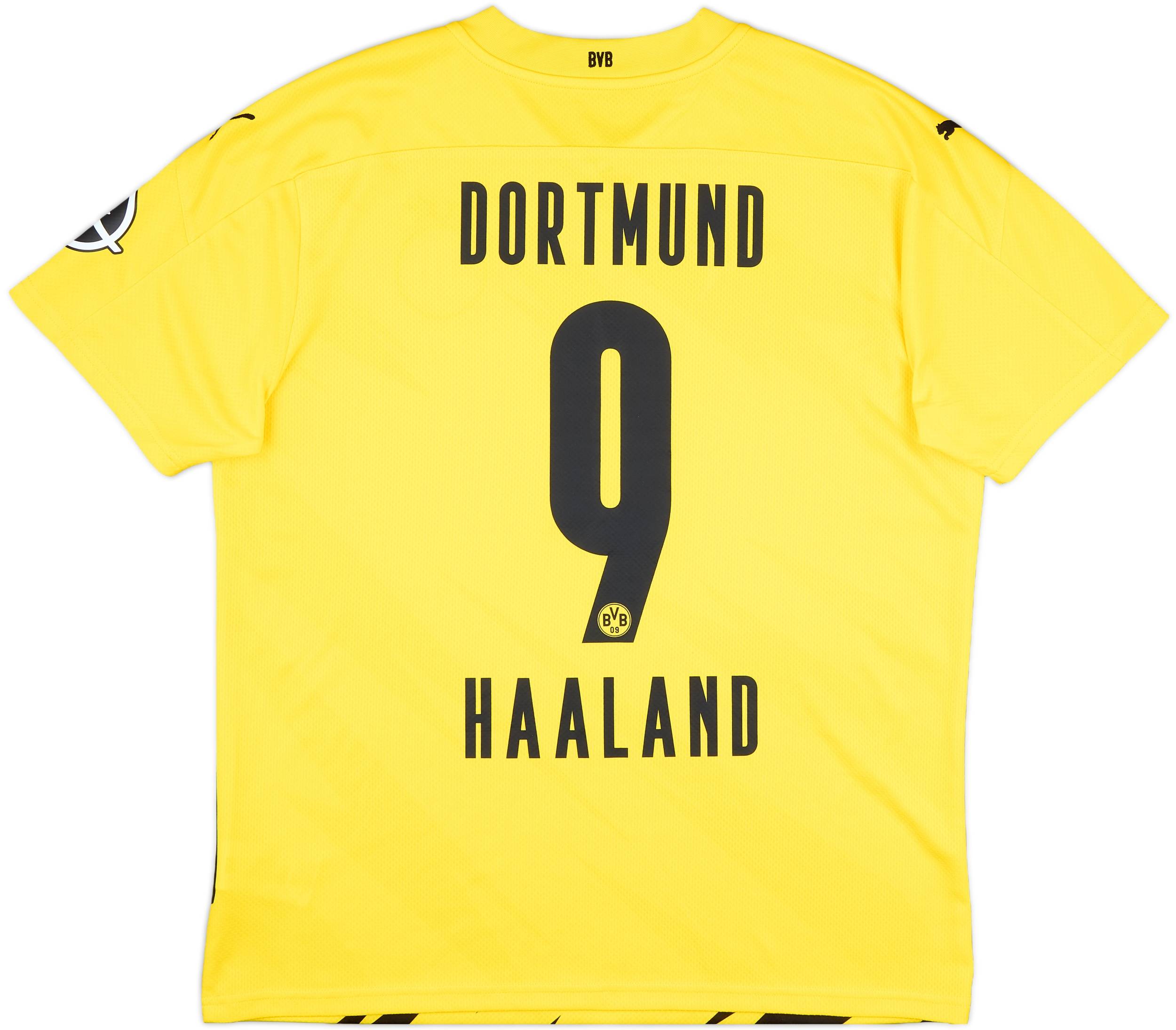 2020-21 Borussia Dortmund Home Shirt Haaland #9 - 9/10 - (L)