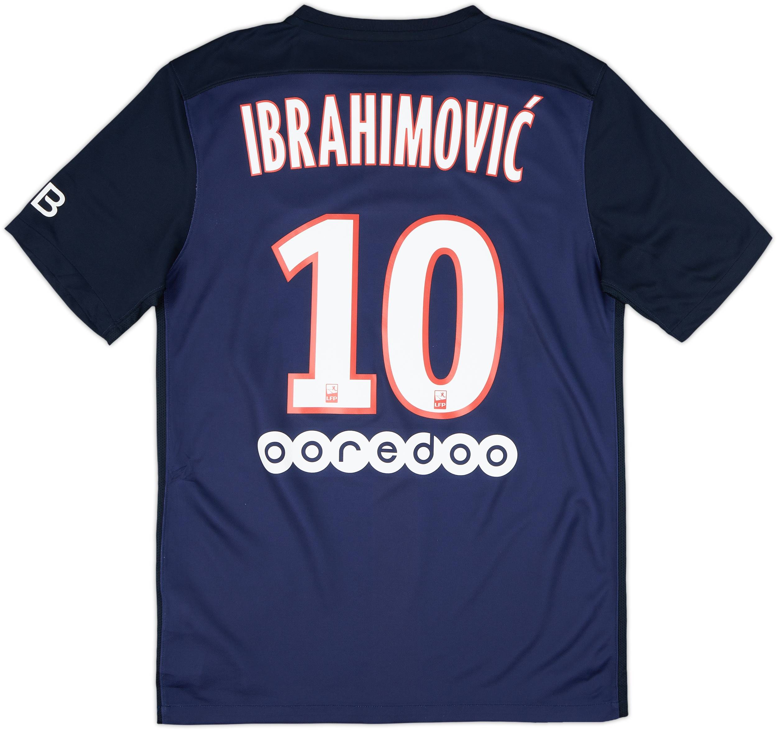 2015-16 Paris Saint-Germain Home Shirt Ibrahimovic #10 - 6/10 - (S)