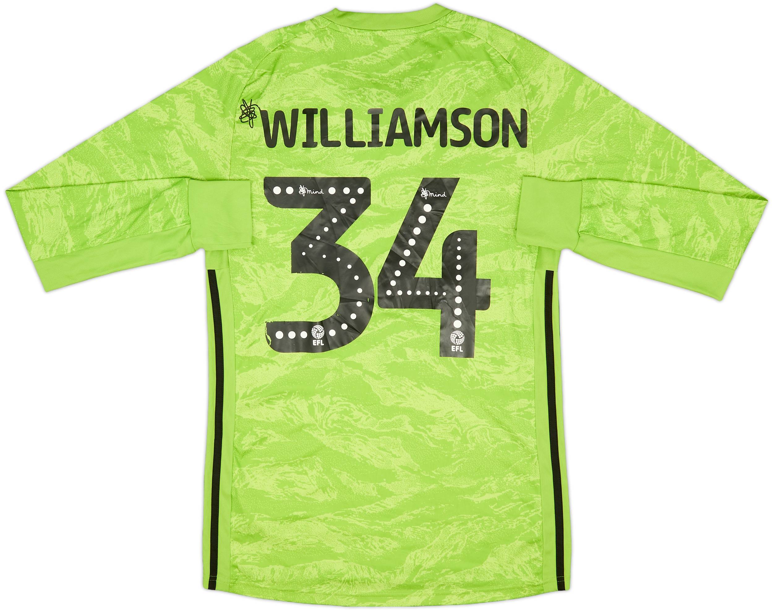 2018-19 Ipswich GK Shirt Williamson #34 - 5/10 - (S)