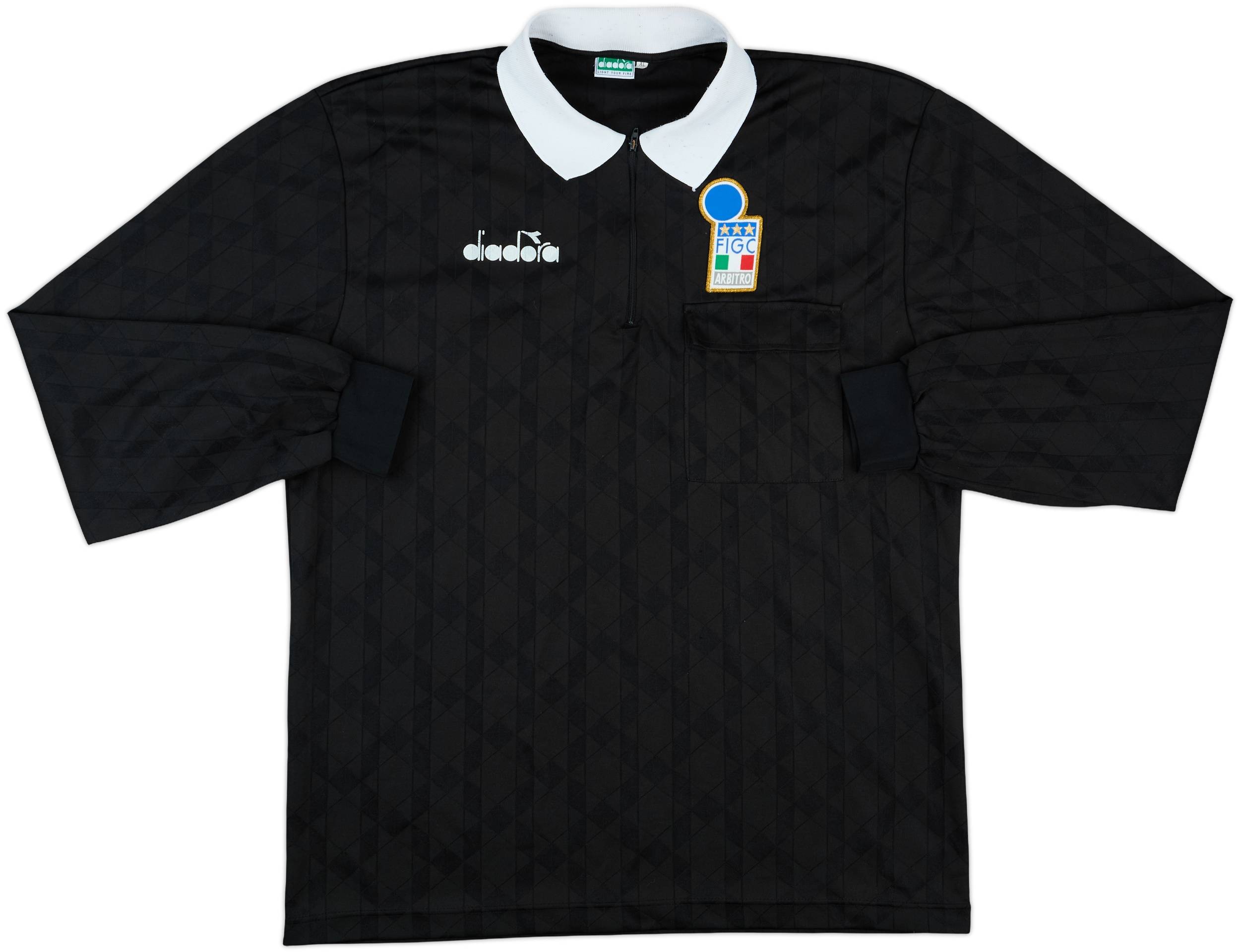 【一部予約販売】 Italy 1990s FIGC (XL) - 8/10 - Shirt L/S Referee Diadora ウェア