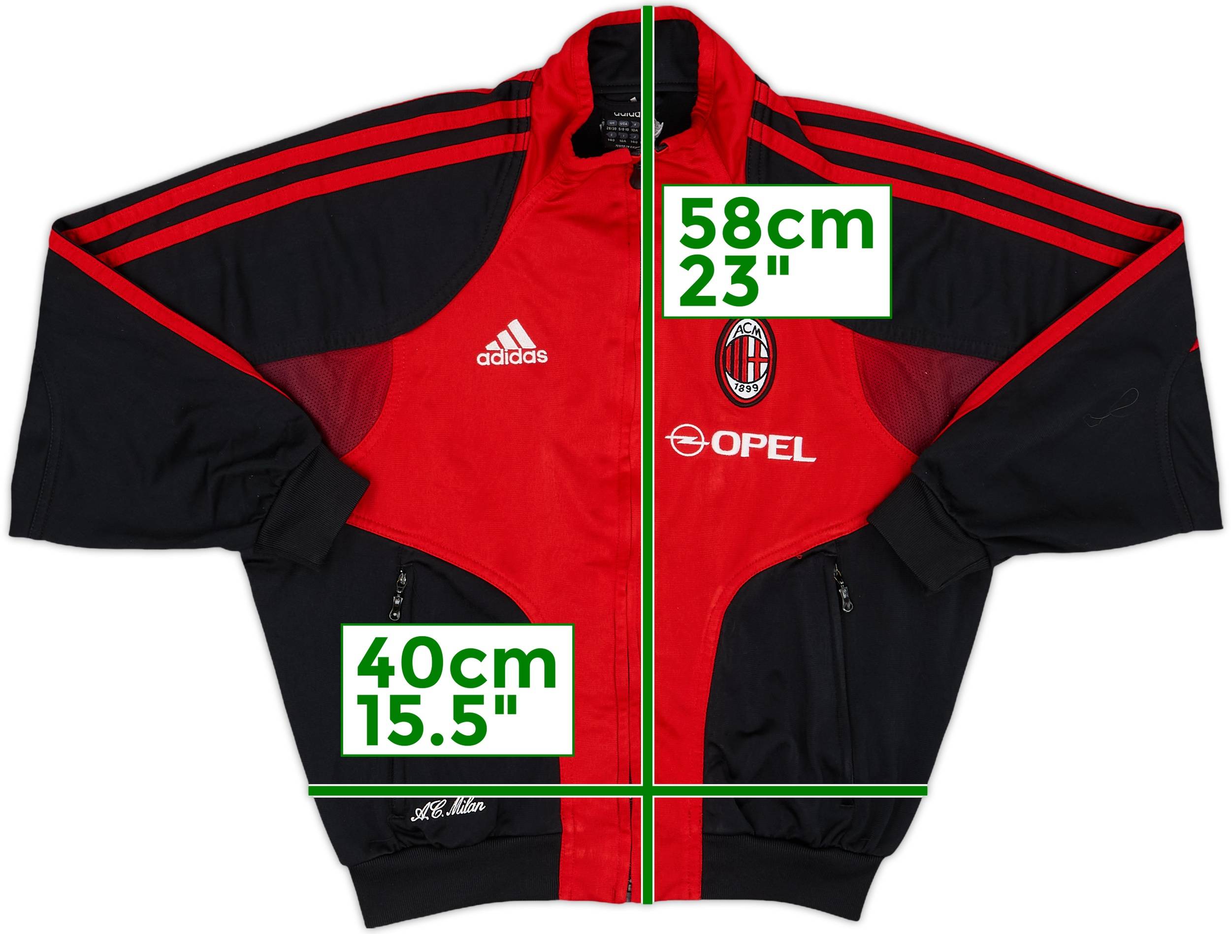 2004-05 AC Milan adidas Track Jacket - 8/10 - (S.Boys)
