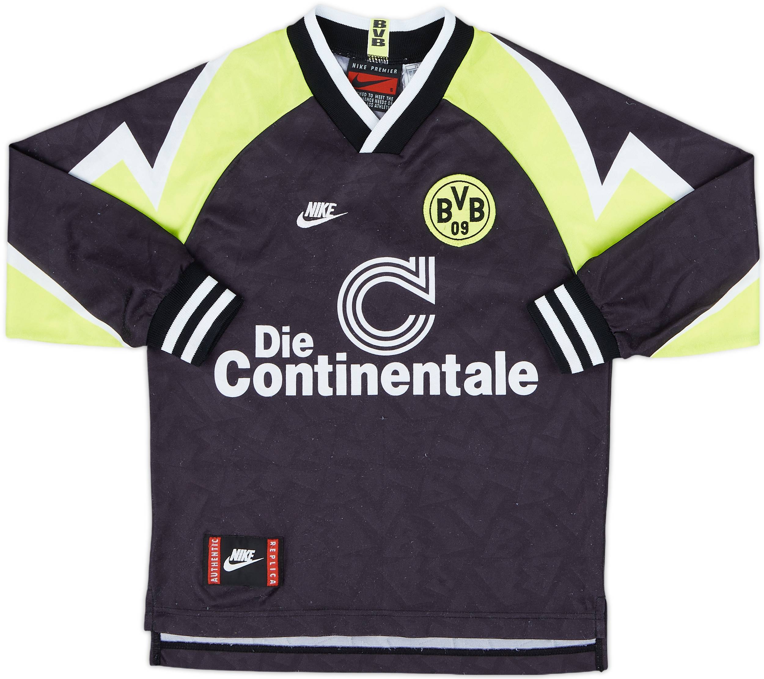 1995-96 Borussia Dortmund Away L/S Shirt - 6/10 - (S.Boys)