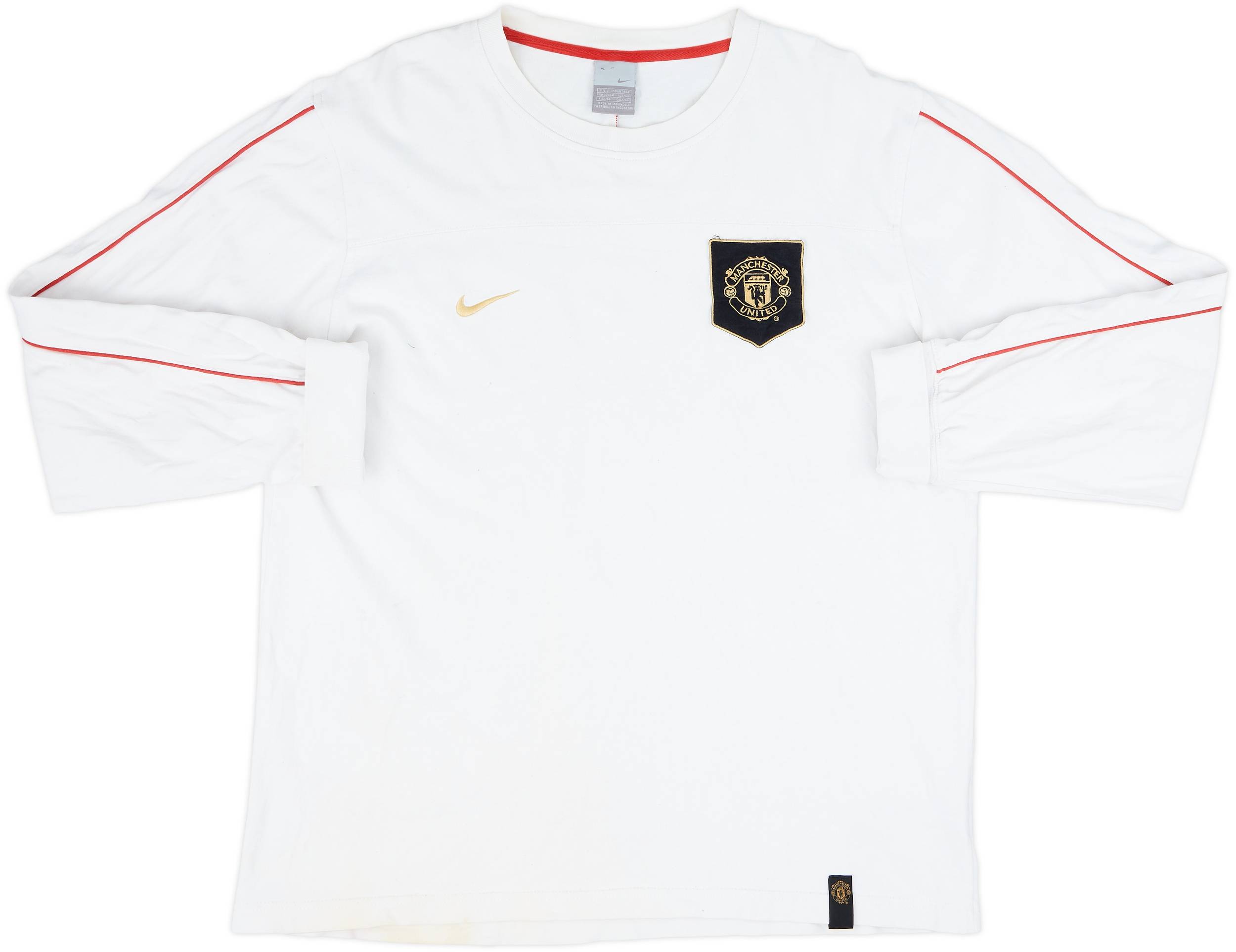 2008-09 Manchester United Nike Cotton L/S Tee - 7/10 - (L)