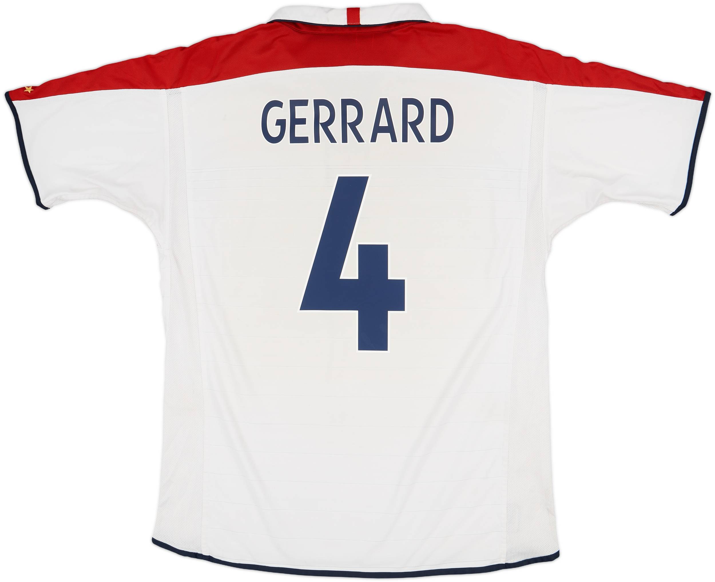 2003-05 England Home Shirt Gerrard #4 - 5/10 - (XL)
