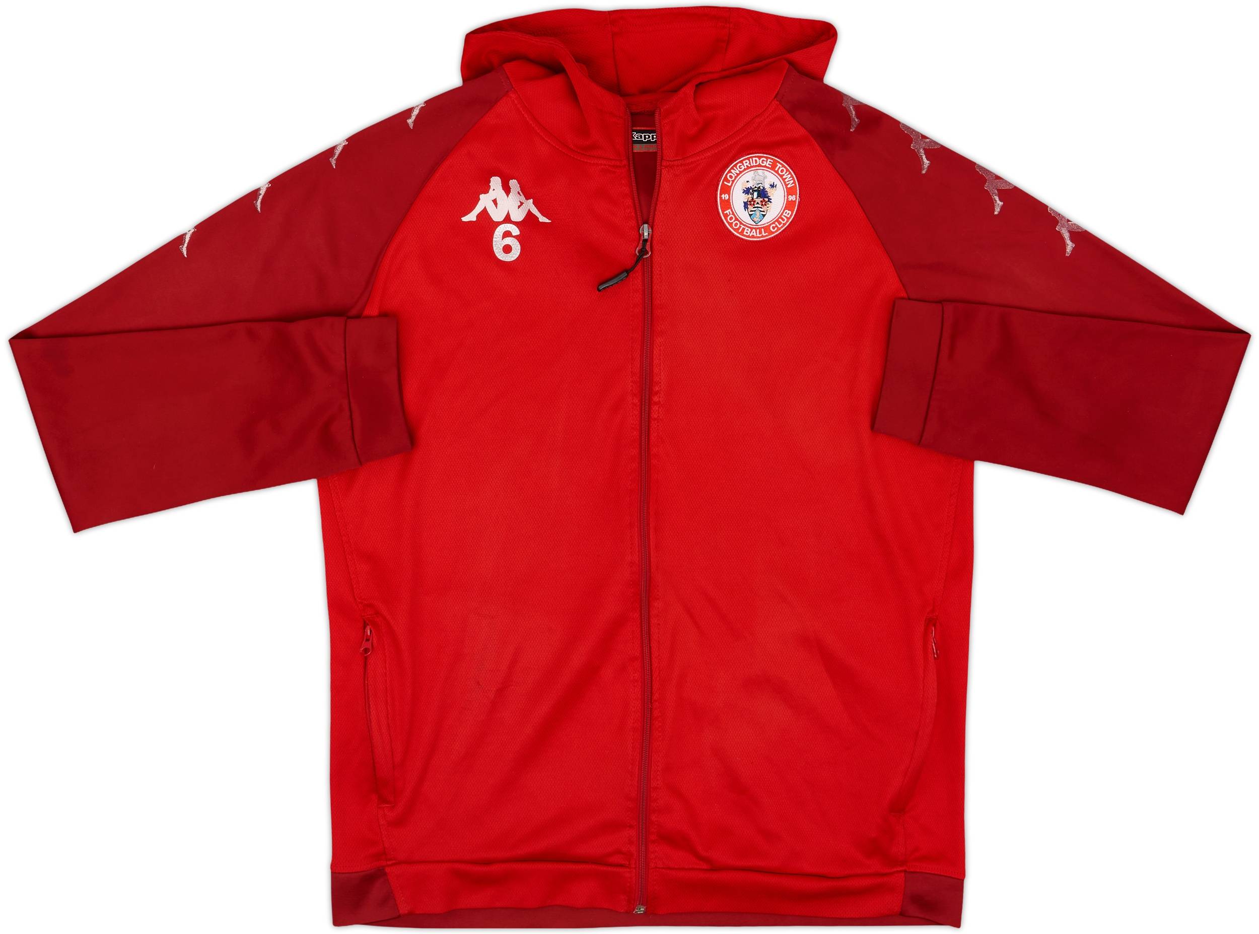 2020-21 Longridge Town Kappa Player Issue Hooded Track Jacket #6 - 5/10 - (XL)